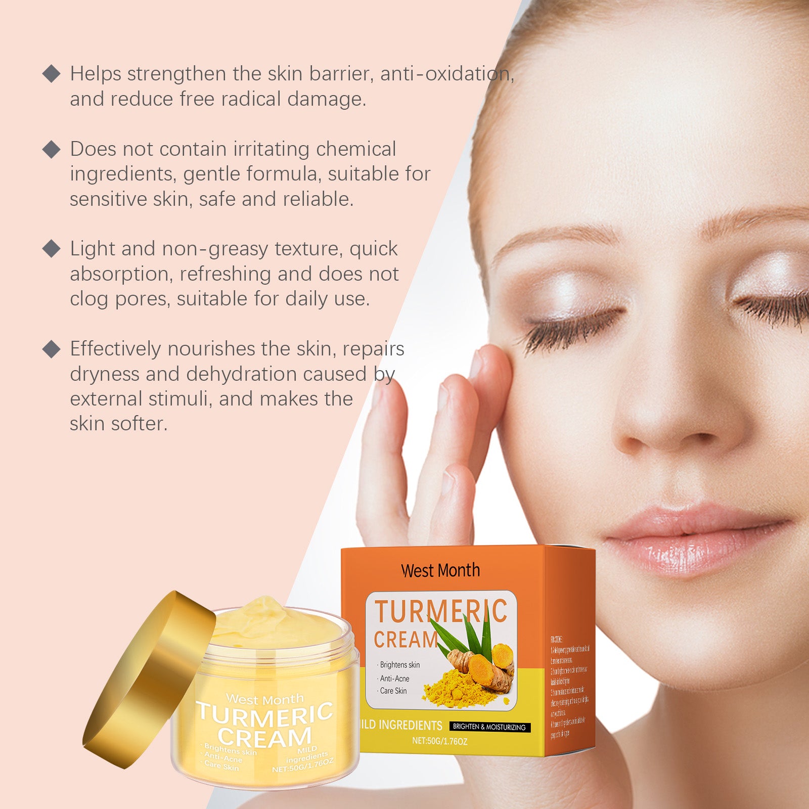 West & Month Turmeric Moisturizing Face Cream