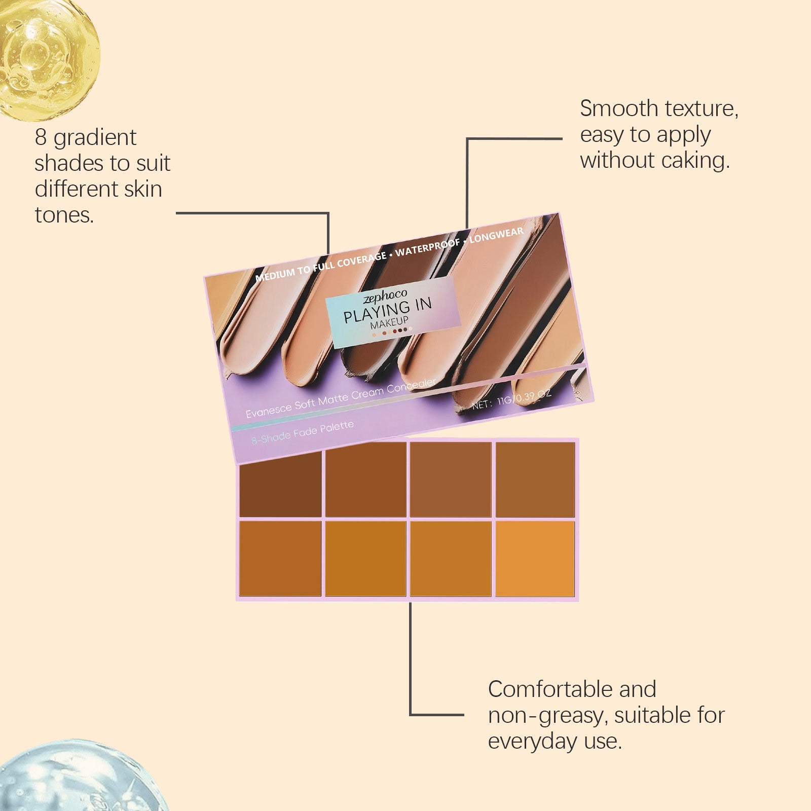 Zephoco Dark Series Soft Mist Gradient Concealer