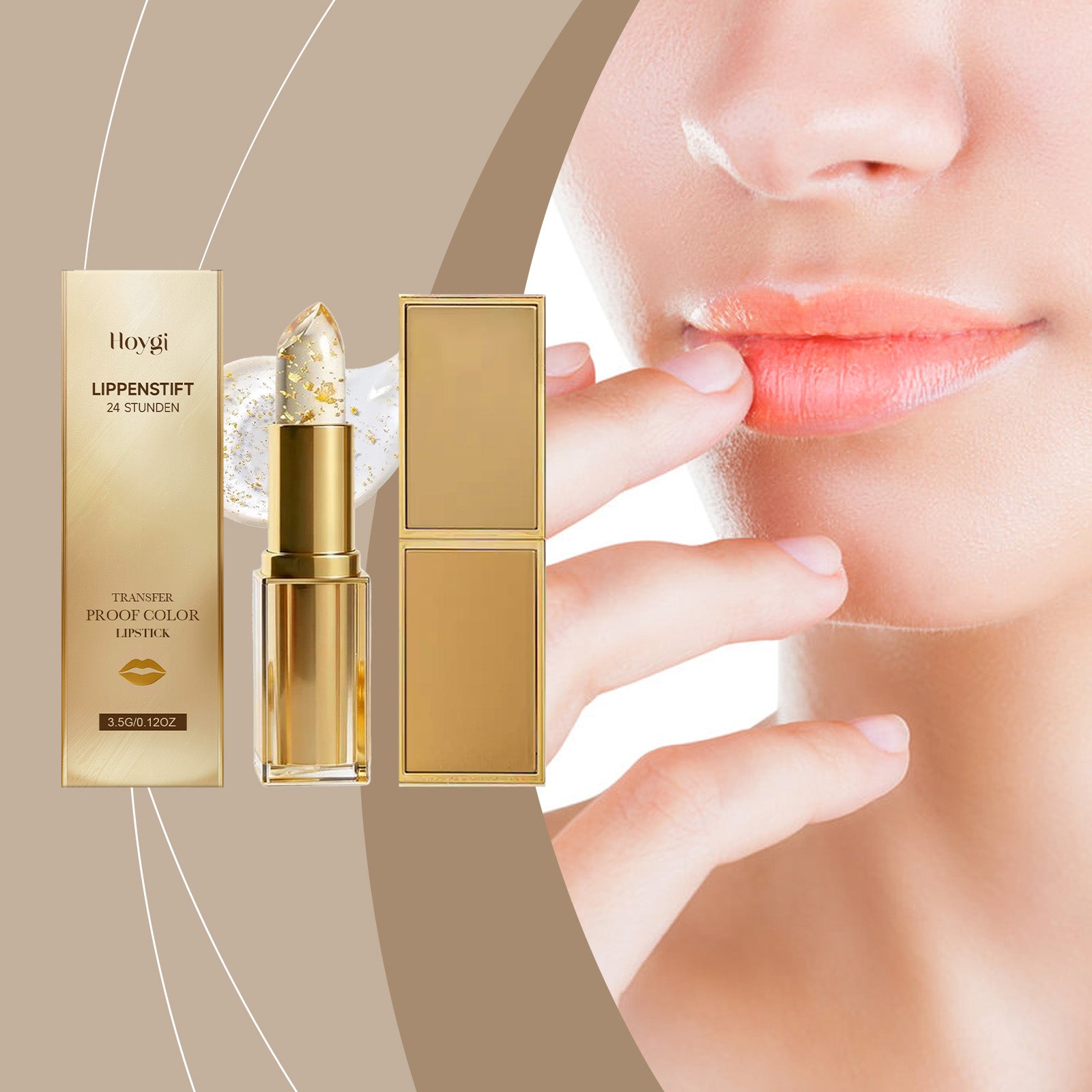 Hoygi Gold Leaf Color-Changing Lip Balm