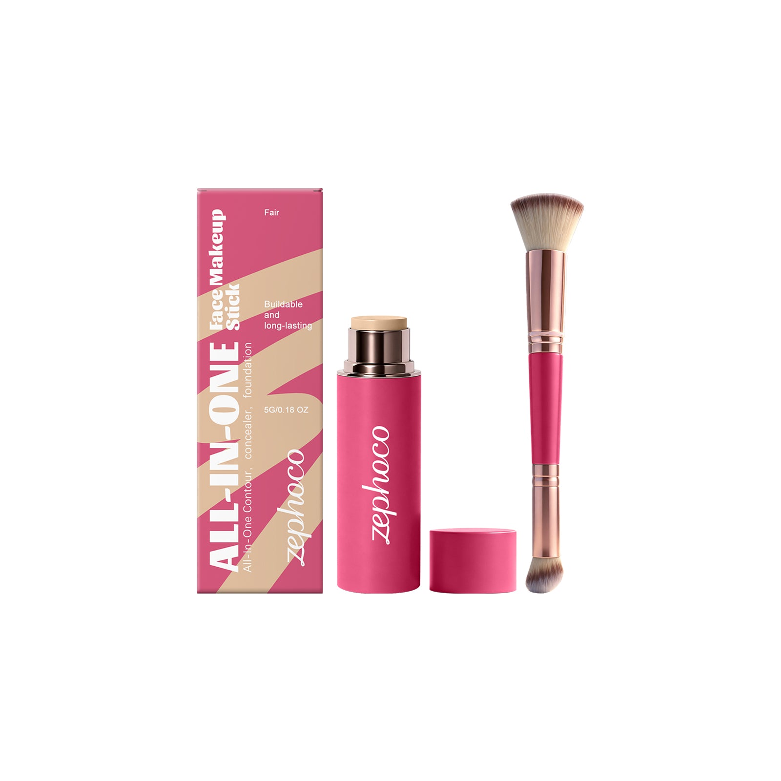 Zephoco Multifunctional Makeup Stick Set (Ivory White)