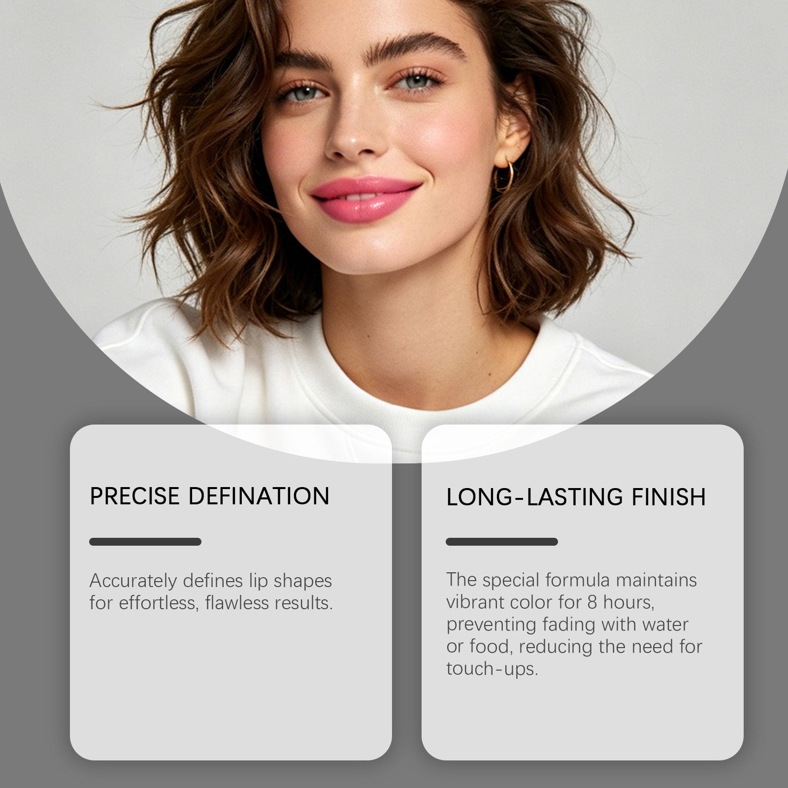 Zephoco Crystal Diamond Long-Wearing Lipstick (02#) Smooth And Fluid