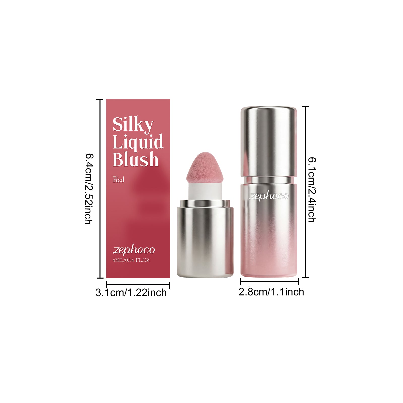 Zephoco Red Smooth Liquid Blush