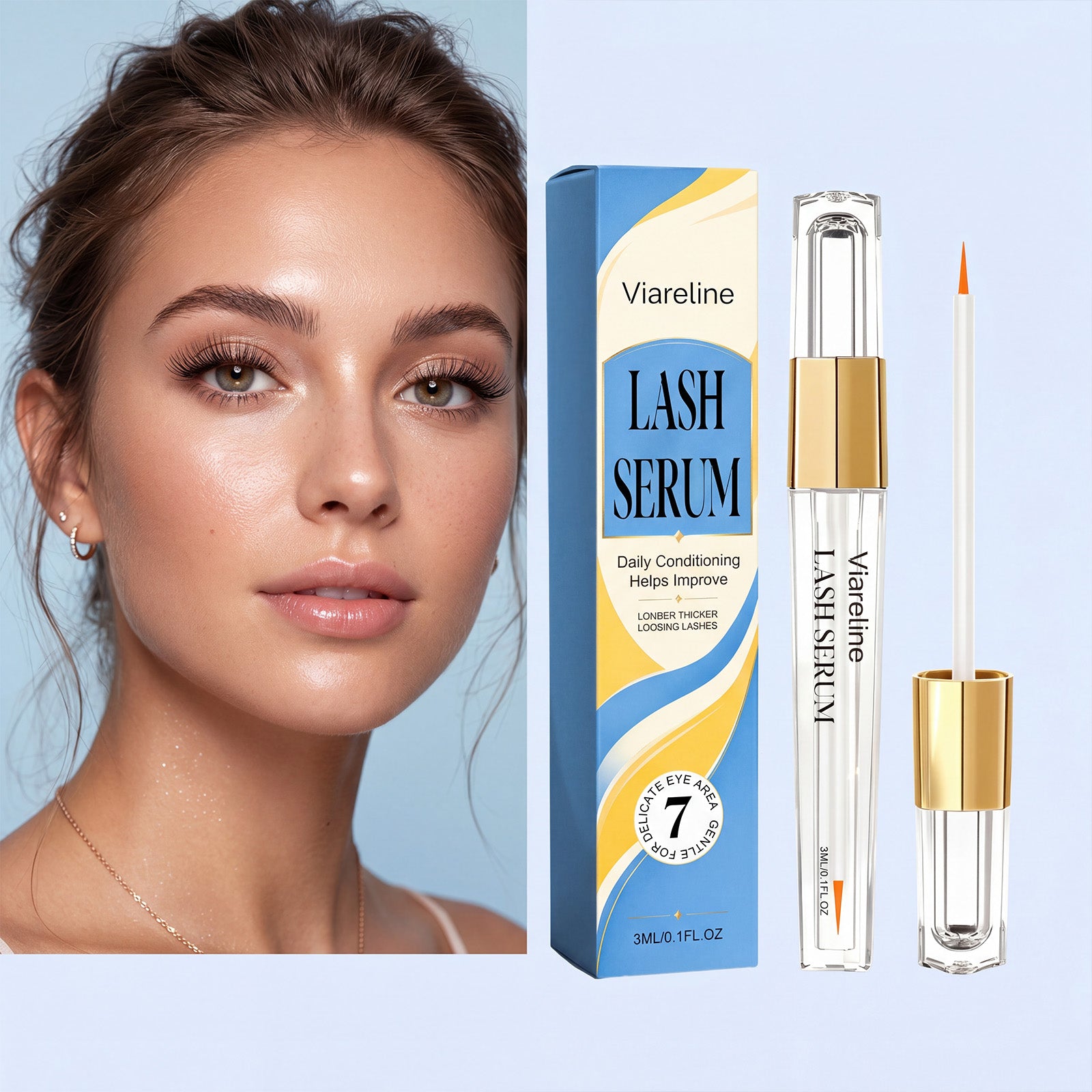 Viareline Eyelash Serum Daily Care Comfortable Lightweight Nutrient Infused