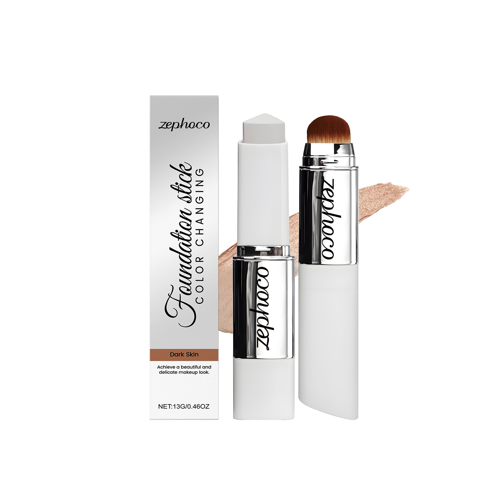 Zephoco Dark Skin Concealer Color-Changing Foundation Stick Light