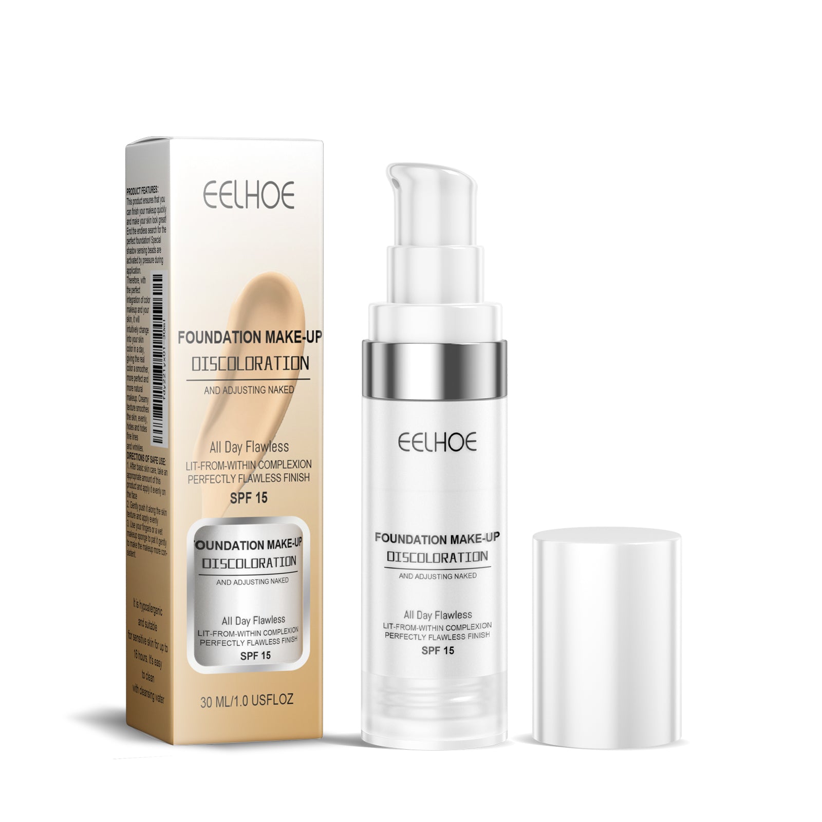 EELHOE Concealer Color Change Liquid Foundation Concealer Long-Lasting
