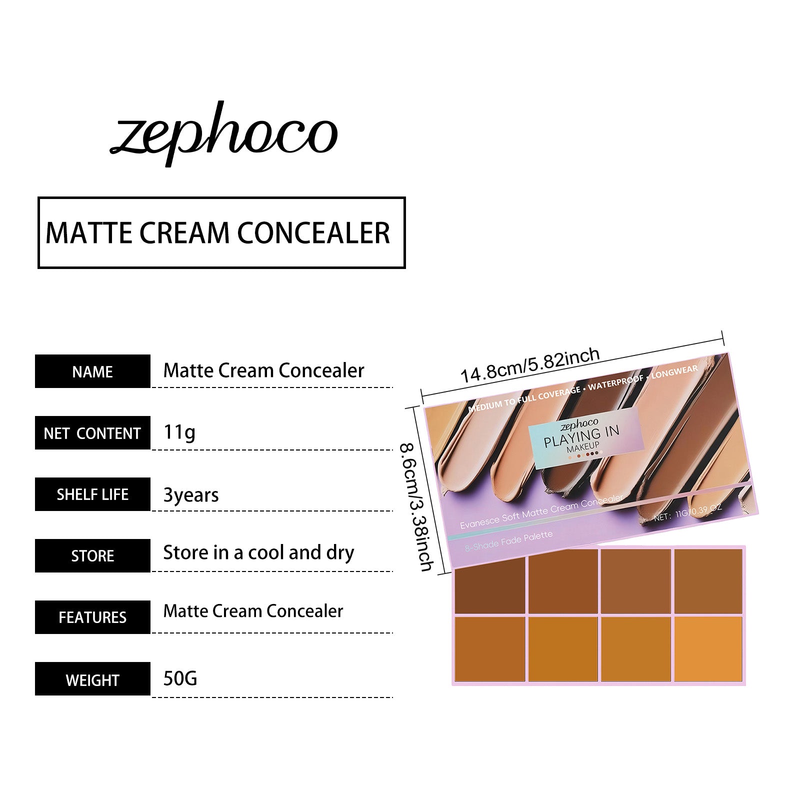 Zephoco Dark Series Soft Mist Gradient Concealer