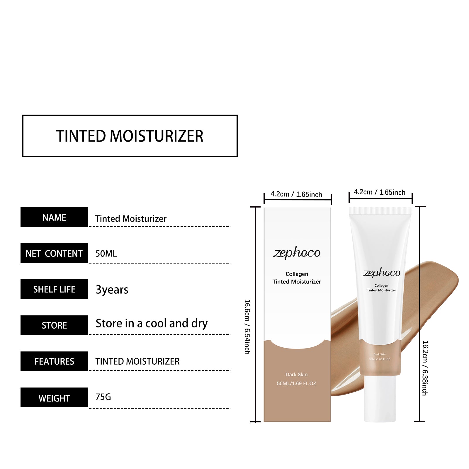 Zephoco Moisturizing And Hydrating Cream (Dark Skin Tone) Replenishing