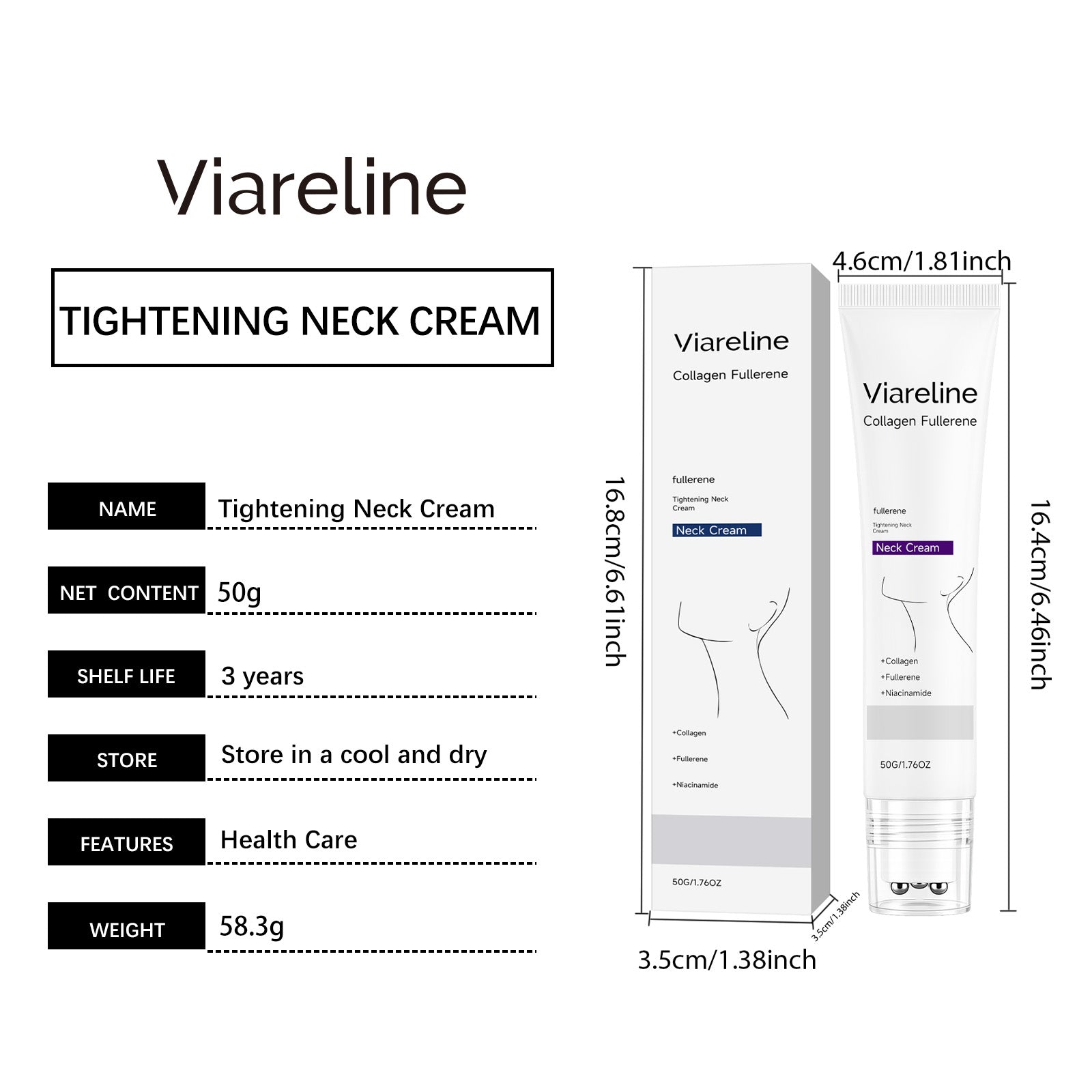 Viareline Collagen Moisturizing Neck Cream