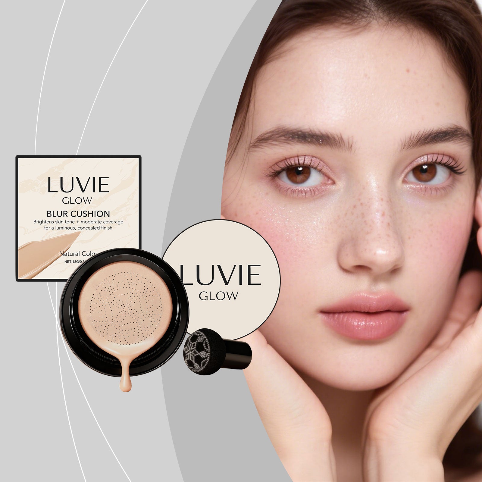 AMZ Brightening Flawless Cushion Cream (Natural Color) Multi-Color Series