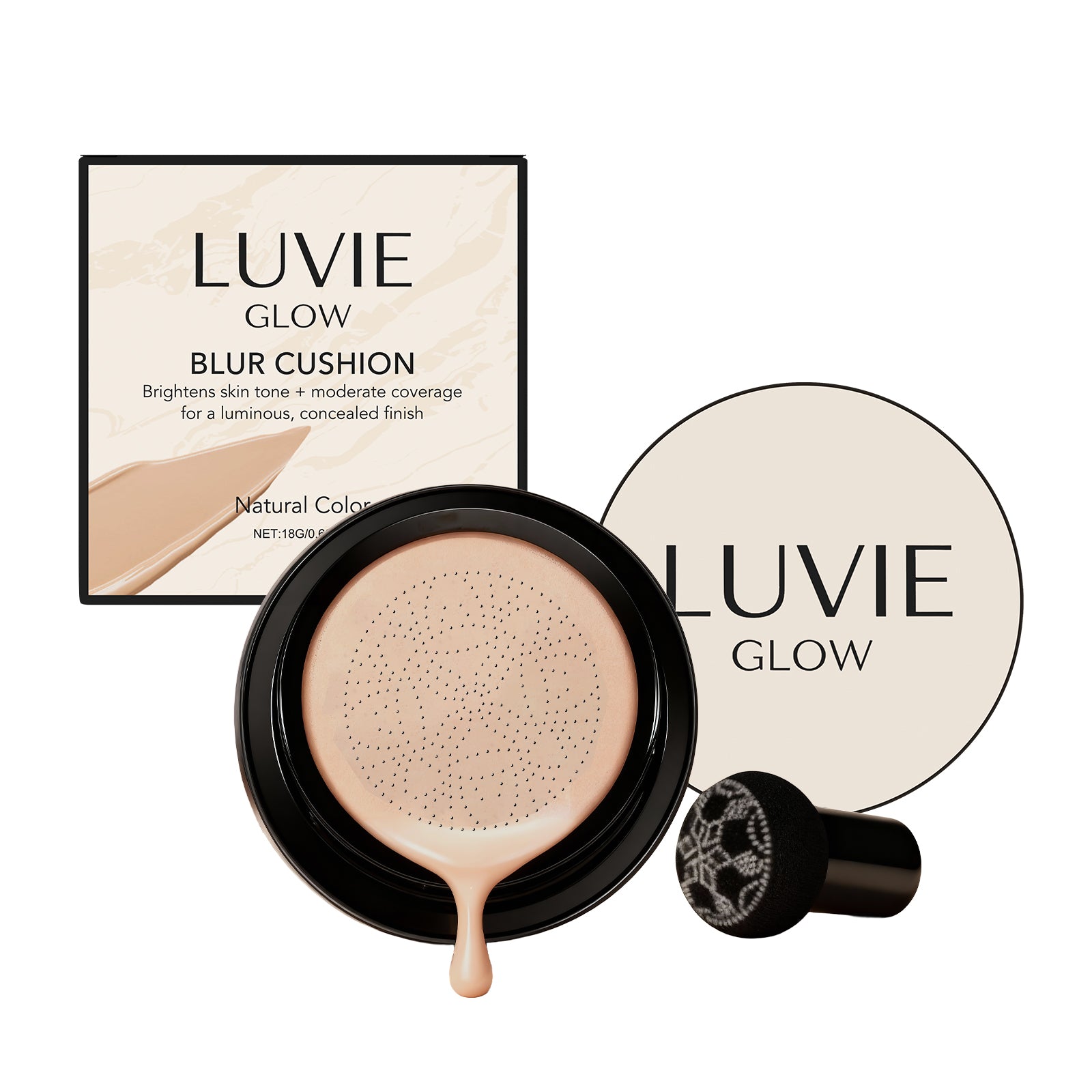AMZ Brightening Flawless Cushion Cream (Natural Color) Multi-Color Series