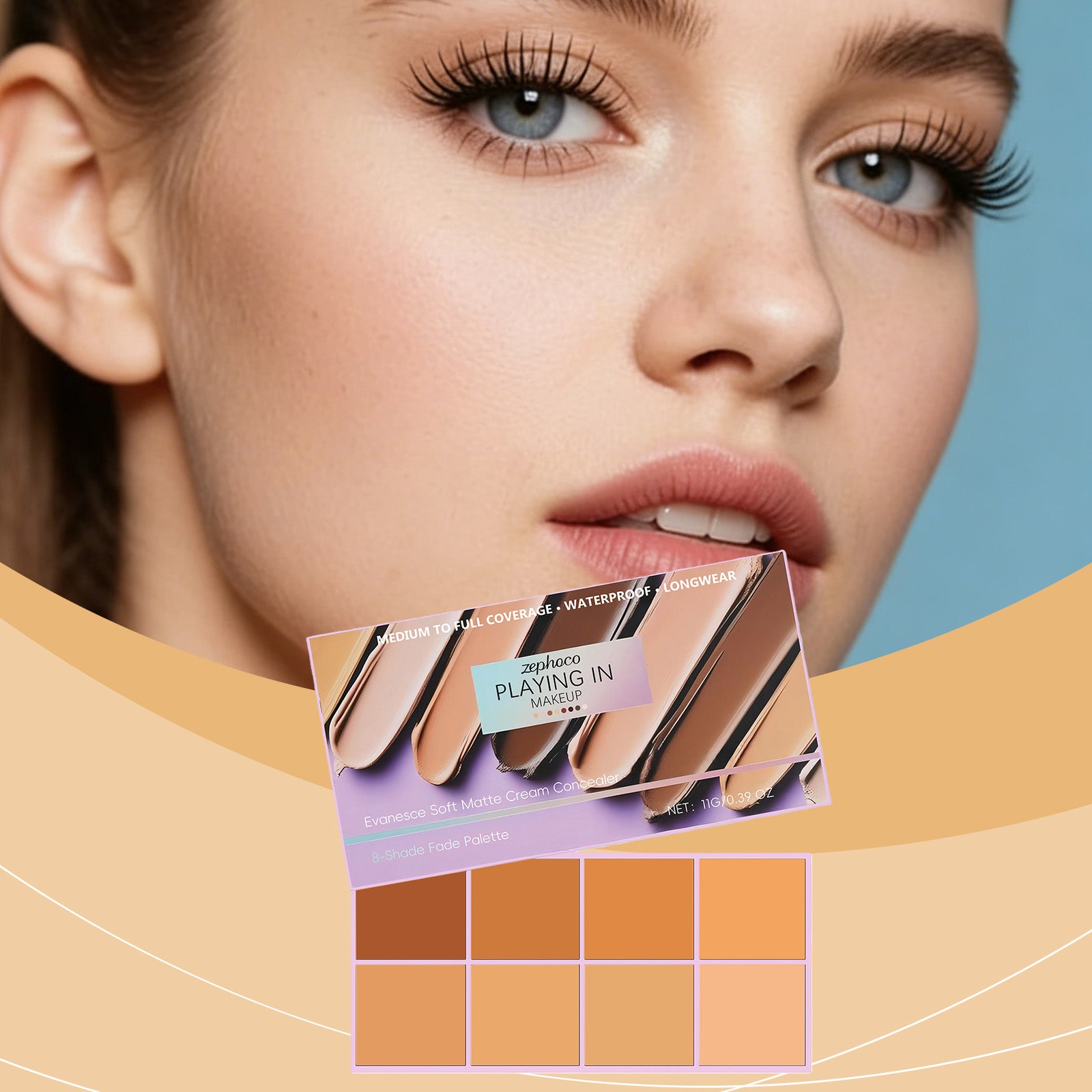 Zephoco Medium Color Series Soft Mist Gradient Concealer