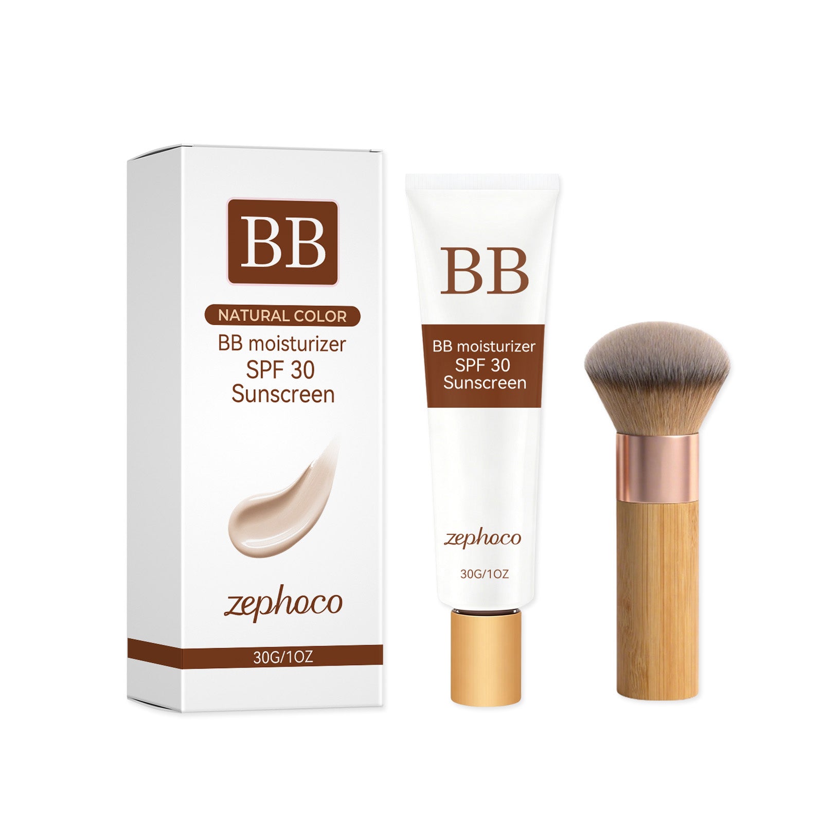 Zephoco Moisturizing Sunscreen Bb Cream (Natural Color) Soft