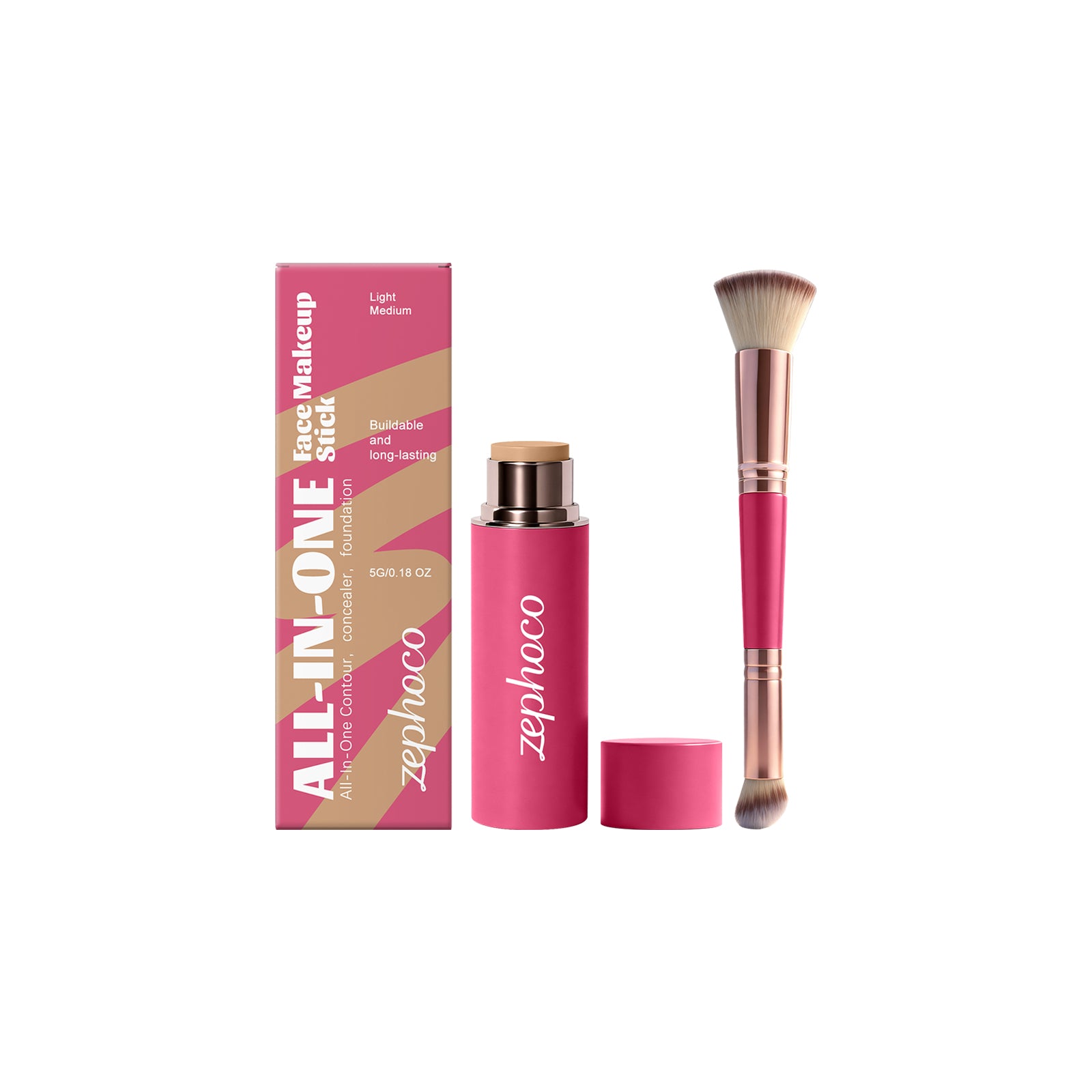 Zephoco Multifunctional Makeup Stick Set (Medium Skin Tone)