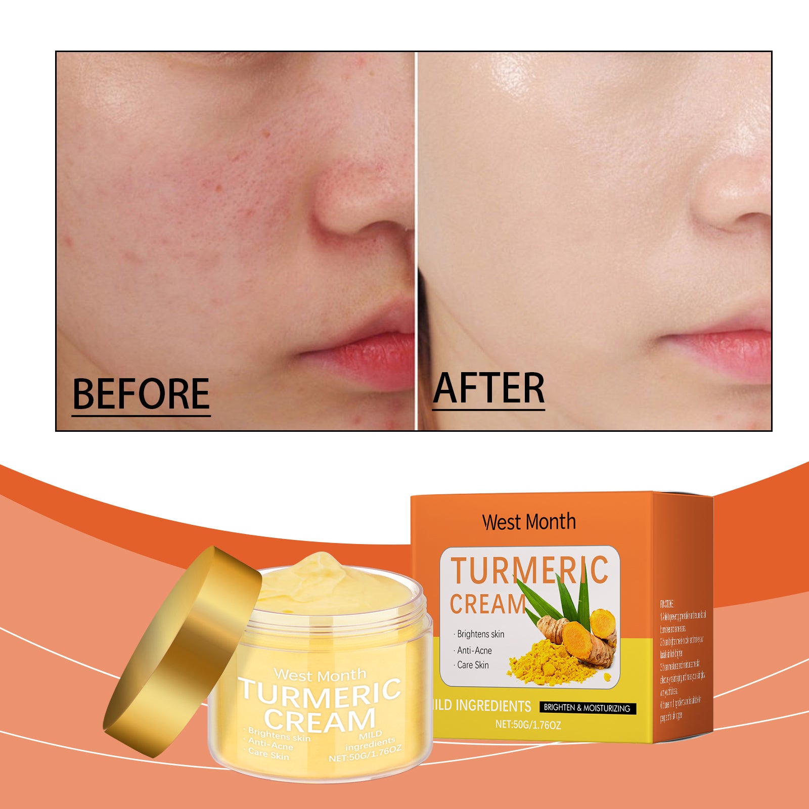 West & Month Turmeric Moisturizing Face Cream