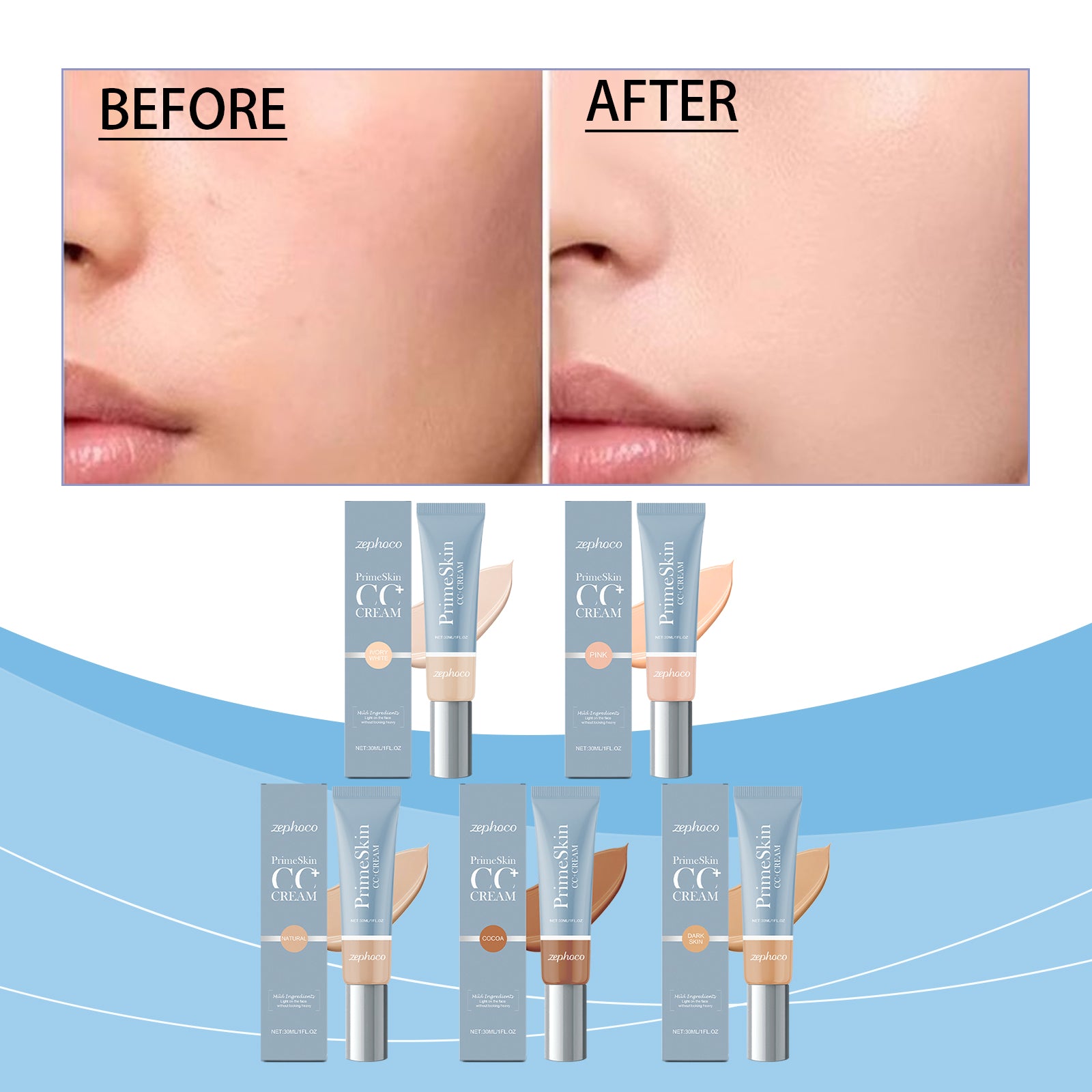 Zephoco Nourishing Light Liquid Foundation Series