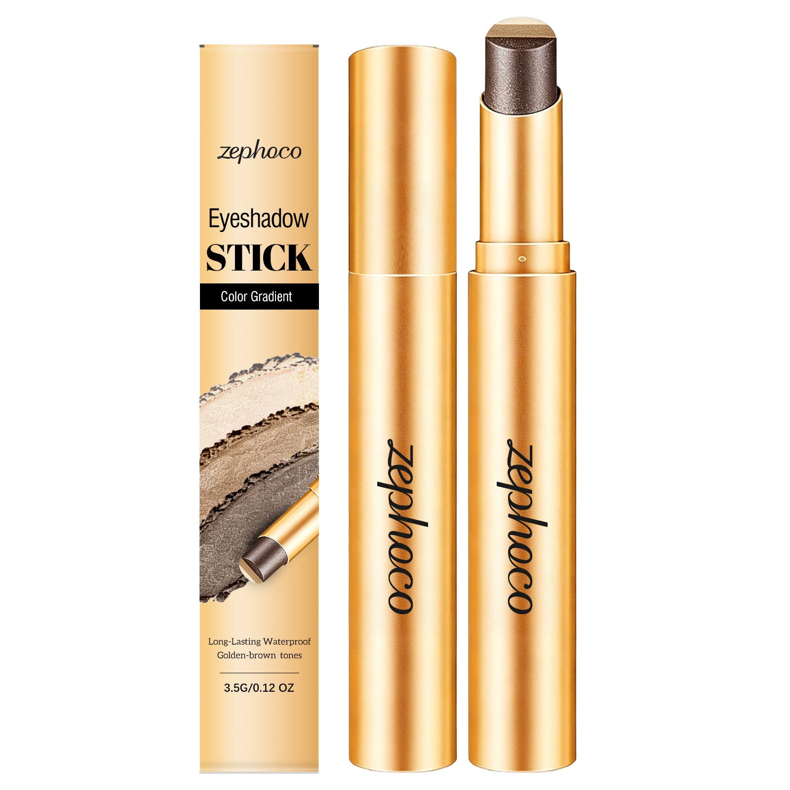 Zephoco Multi-Color Long-Wearing Eyeshadow Stick (Shimmering Earth Tone)