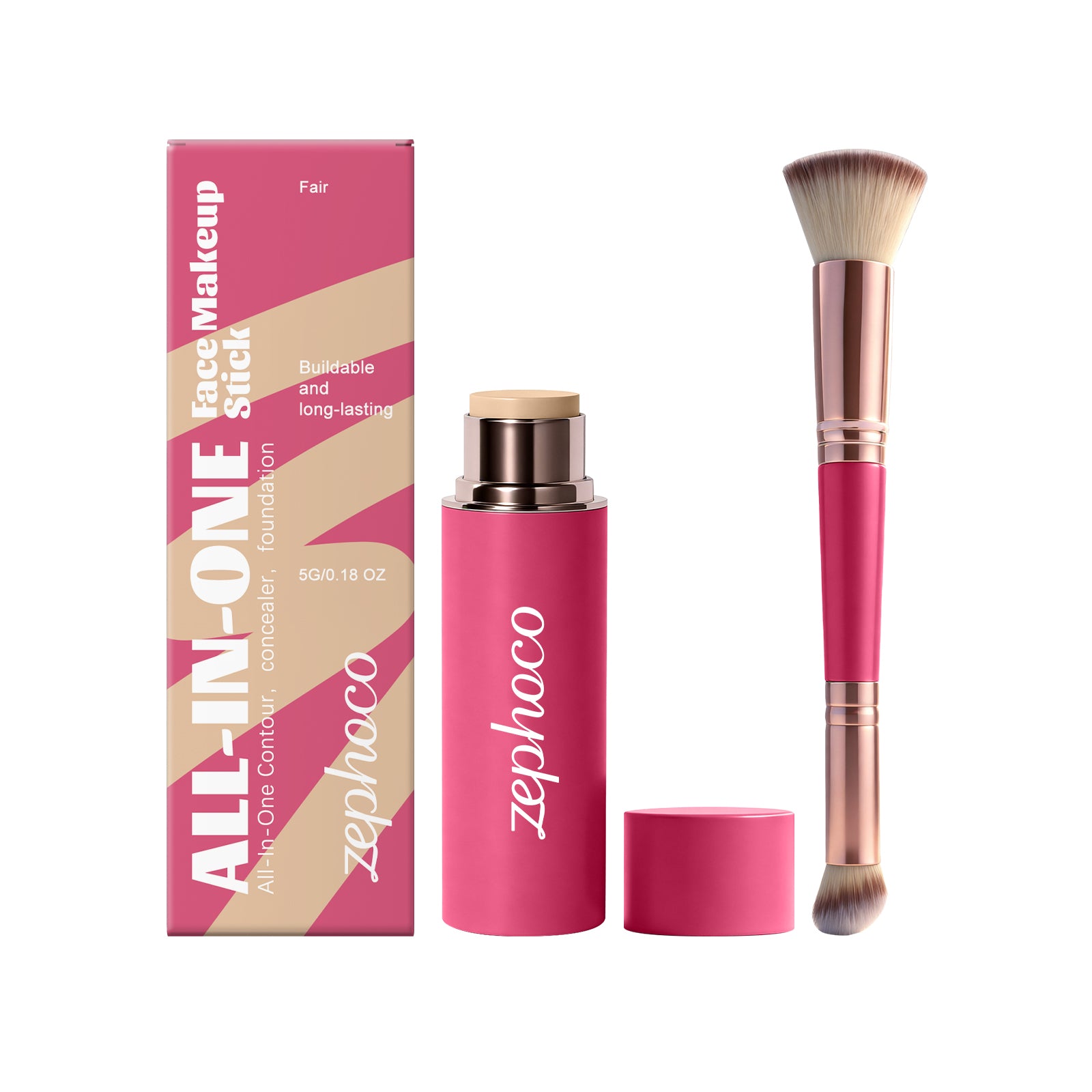 Zephoco Multifunctional Makeup Stick Set (Ivory White)