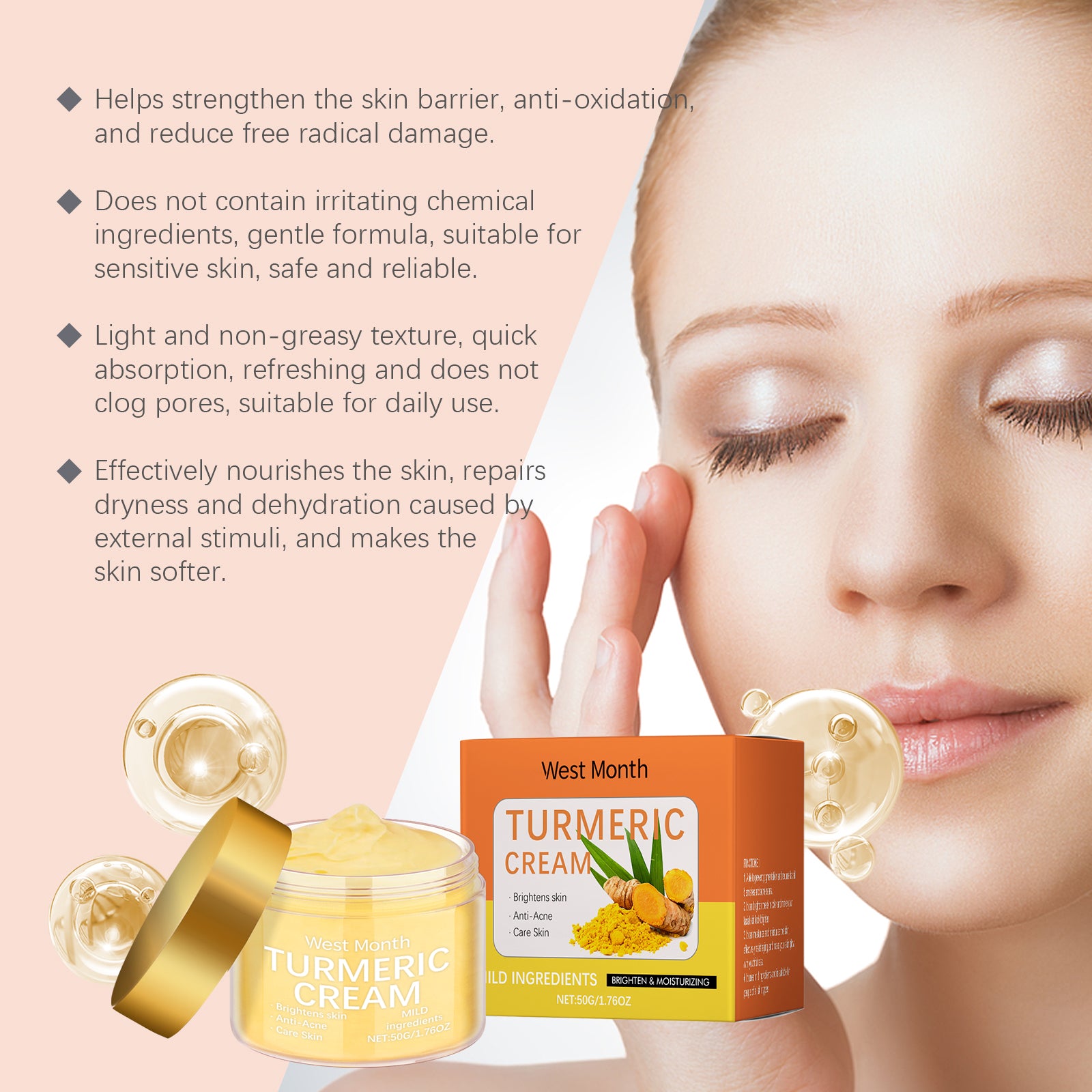 West & Month Turmeric Moisturizing Face Cream