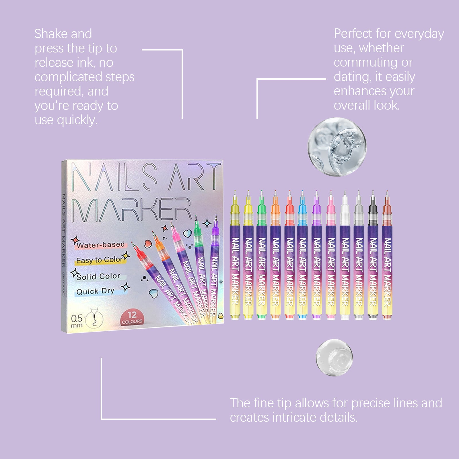 AMZ Diy Nail Art Painting Pen