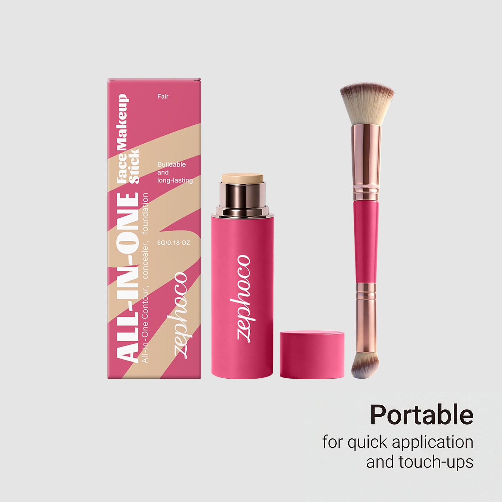 Zephoco Multifunctional Makeup Stick Set (Ivory White)