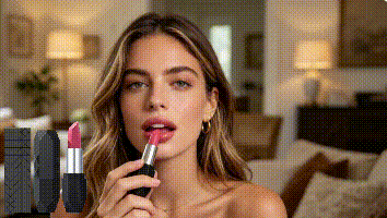 Zephoco Crystal Diamond Long-Wearing Lipstick (05#) Smooth And Fluid