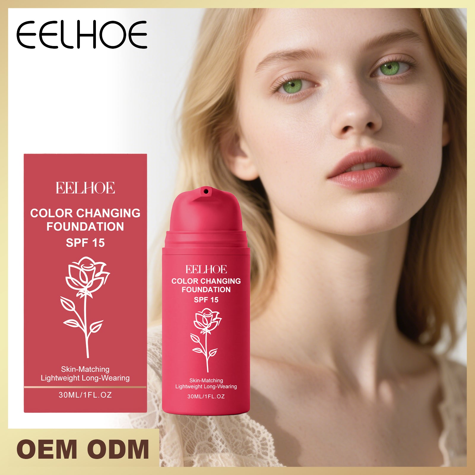 EELHOE Warm Temperature Color Blending Foundation (Natural Shade)