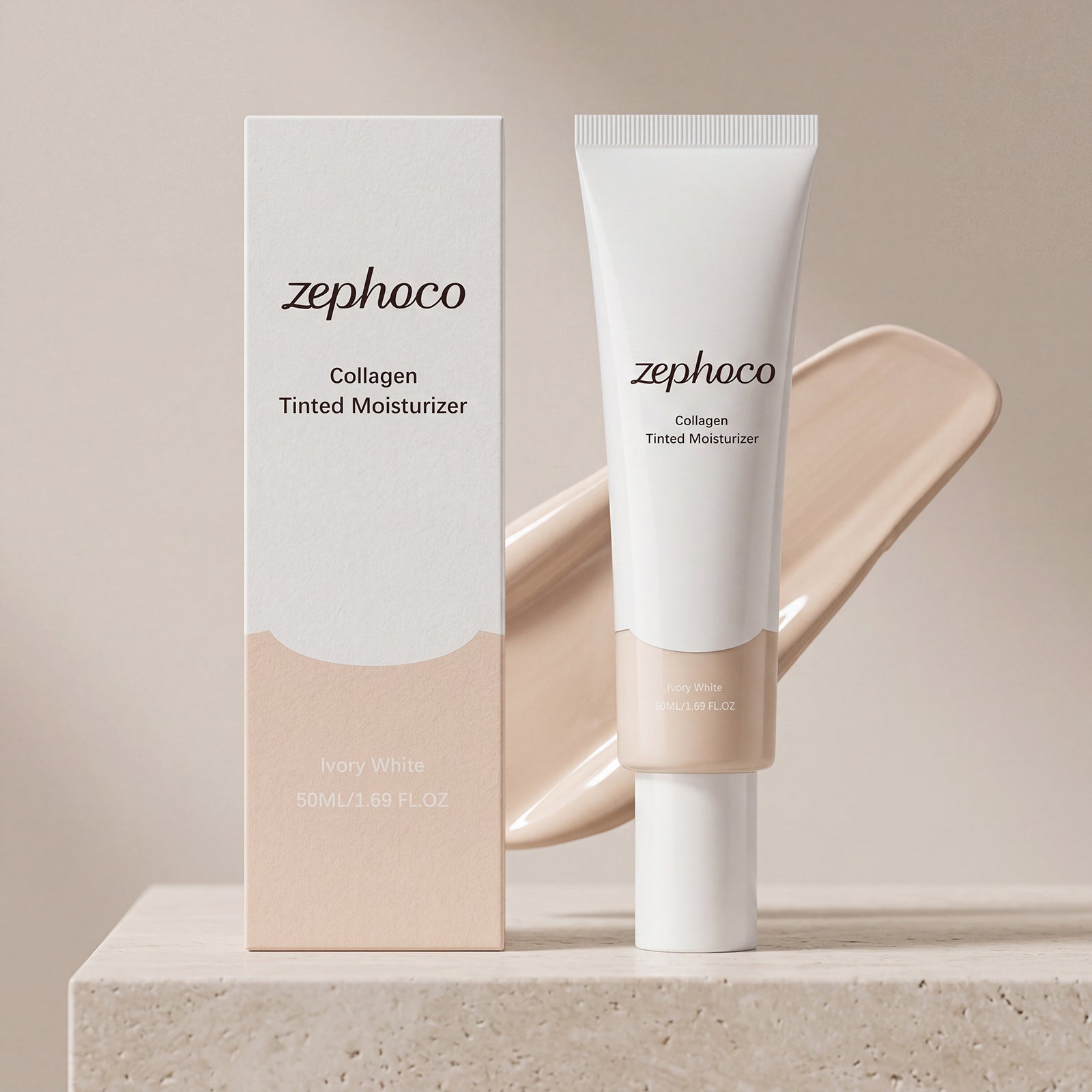 Zephoco Moisturizing Hydrating Cream (Ivory White) Luxury Lightweight