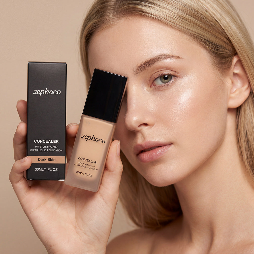 Zephoco Moisturizing Concealer Foundation (Dark Skin Tone)