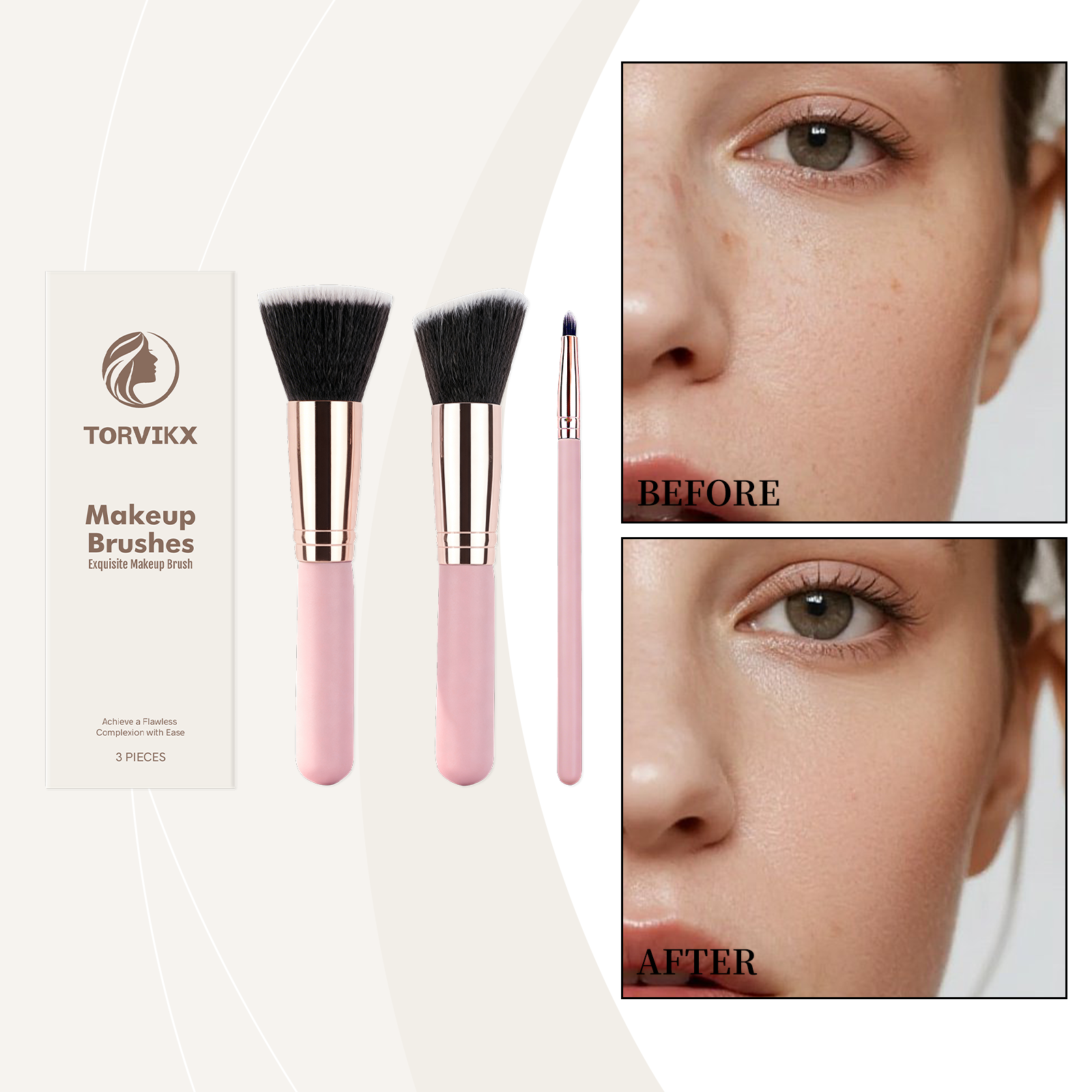 TORVIKX Traceless Makeup Brush Set