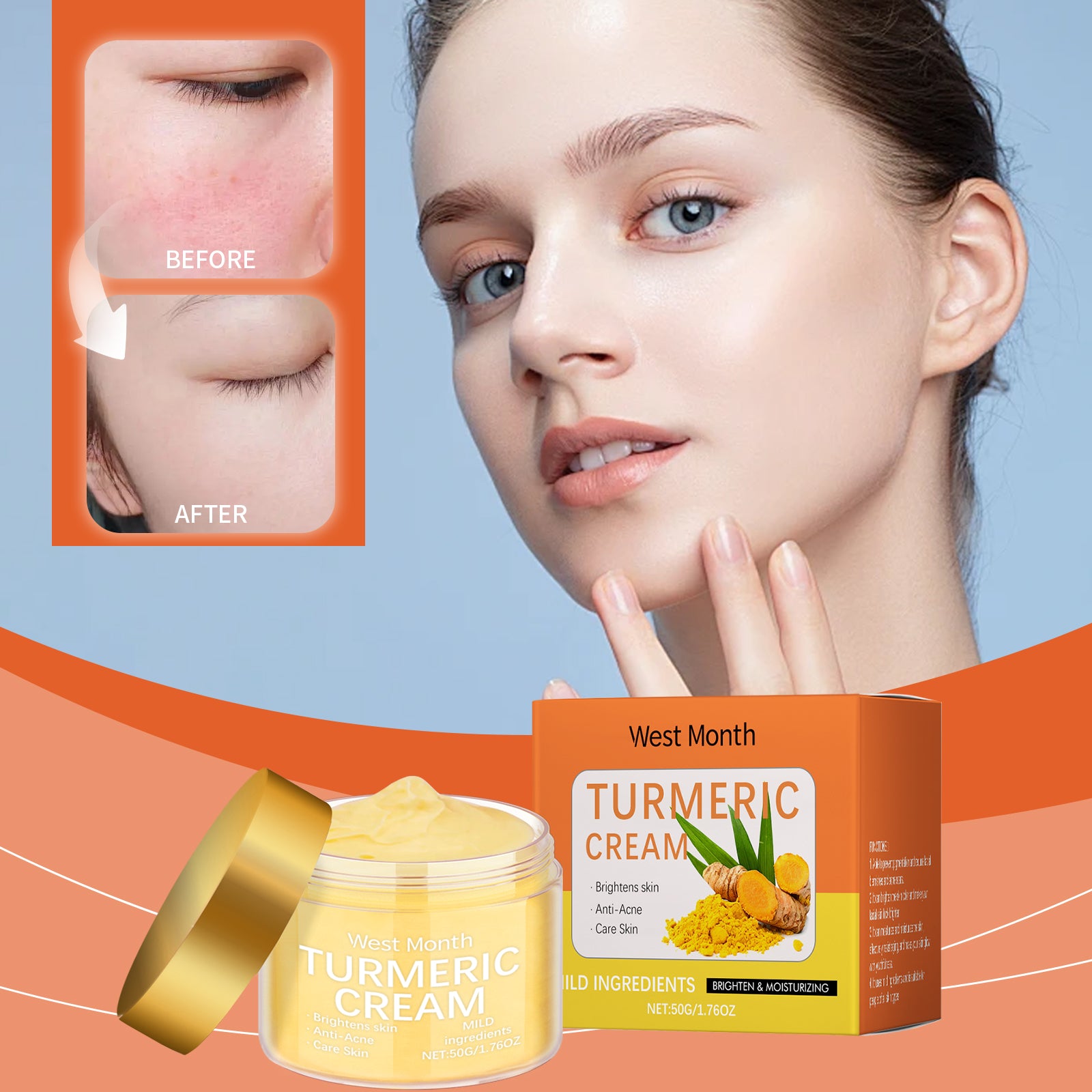 West & Month Turmeric Moisturizing Face Cream