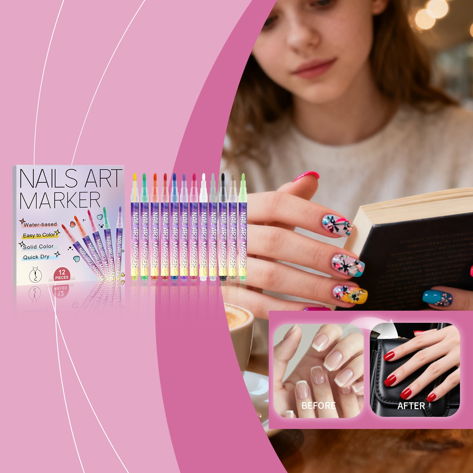 AMZ Diy Nail Art Graffiti Pen