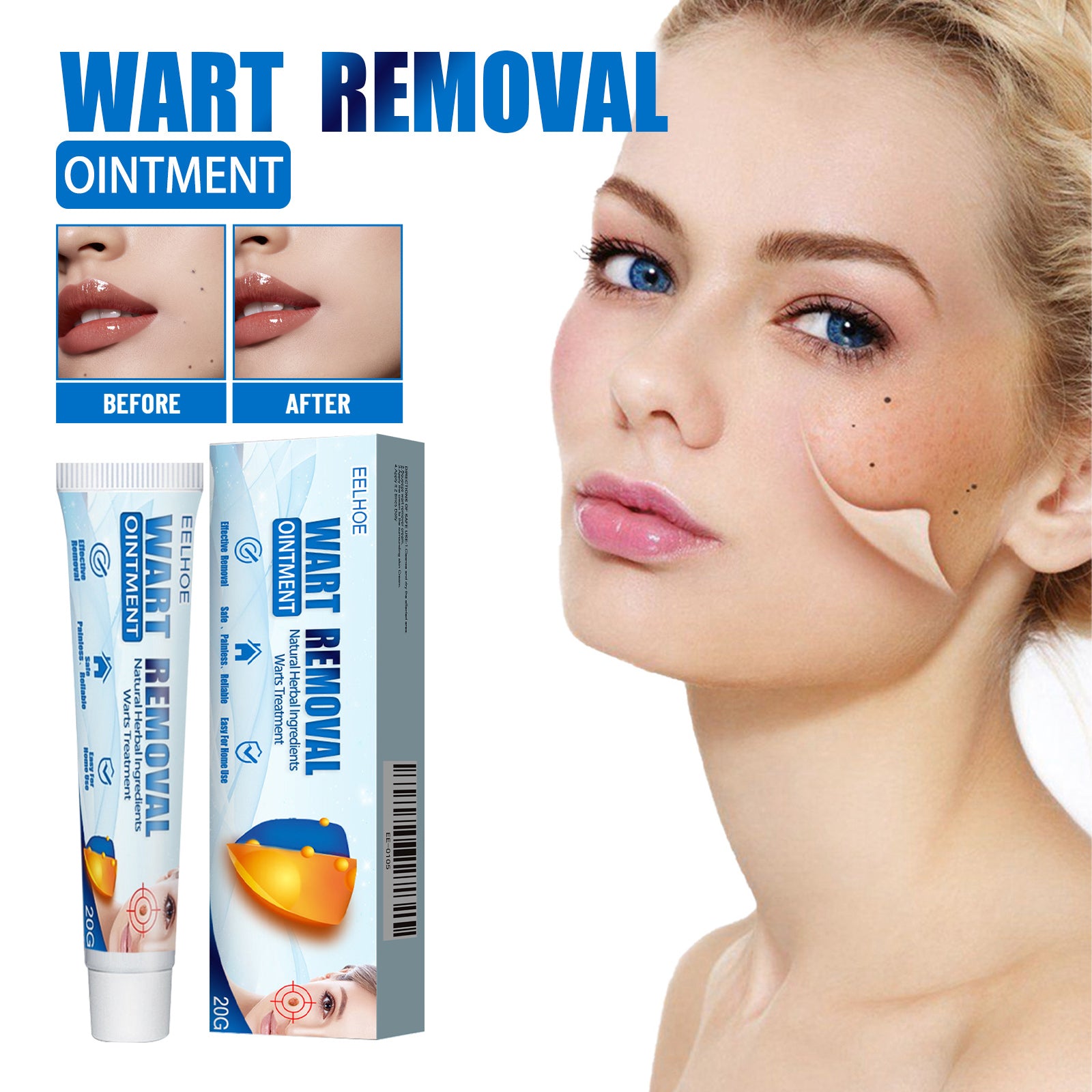 EELHOE Keyu Cream, Clean Skin Repair Care Body Face Remove Face Label Keyu