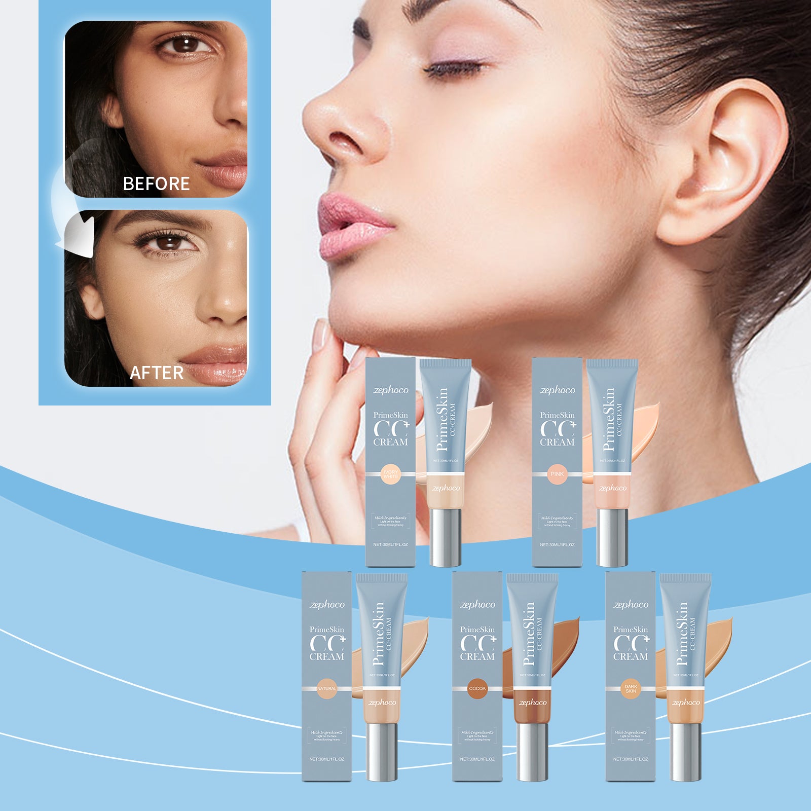Zephoco Nourishing Light Liquid Foundation Series