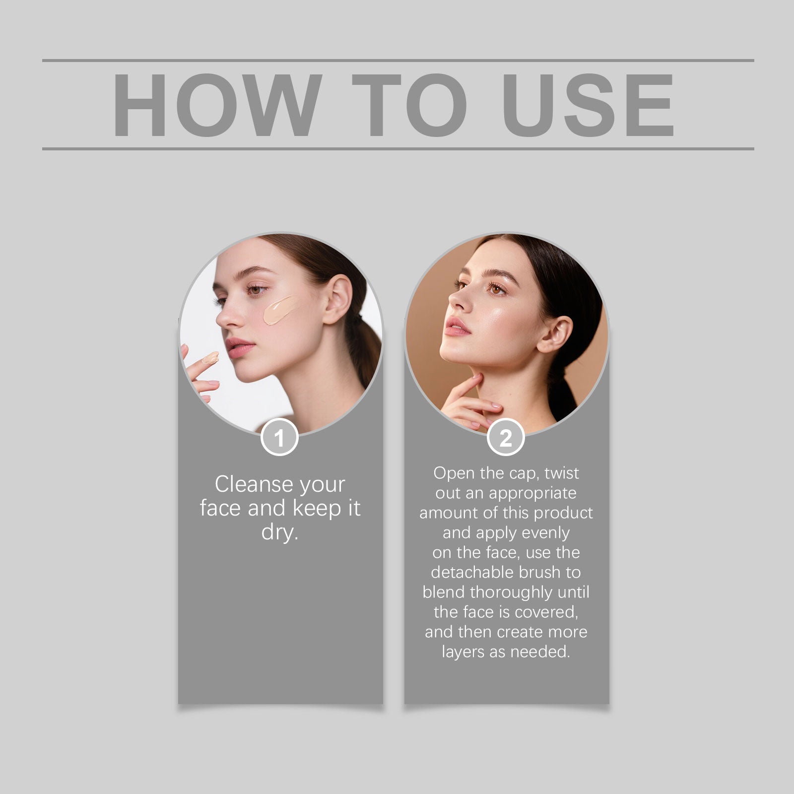 Zephoco Dark Skin Concealer Color-Changing Foundation Stick Light