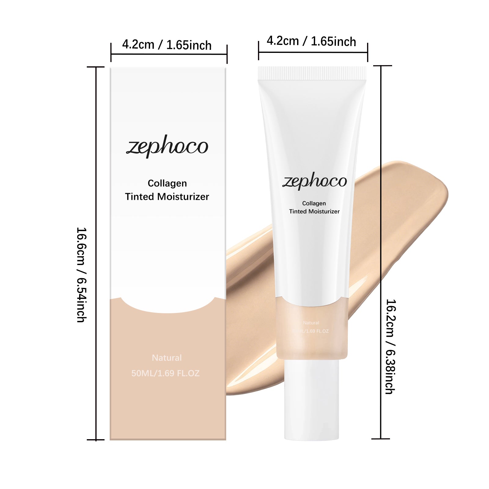 Zephoco Moisturizing Hydrating Cream (Natural Color) Natural Concealer For