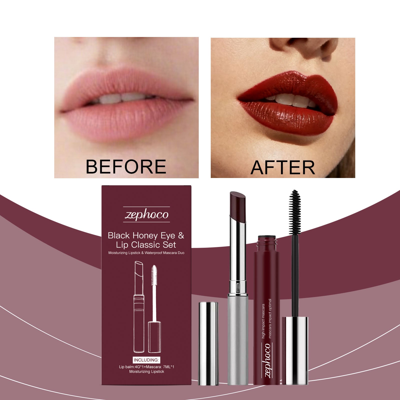 Zephoco Black Honey Eye And Lip Classic Set