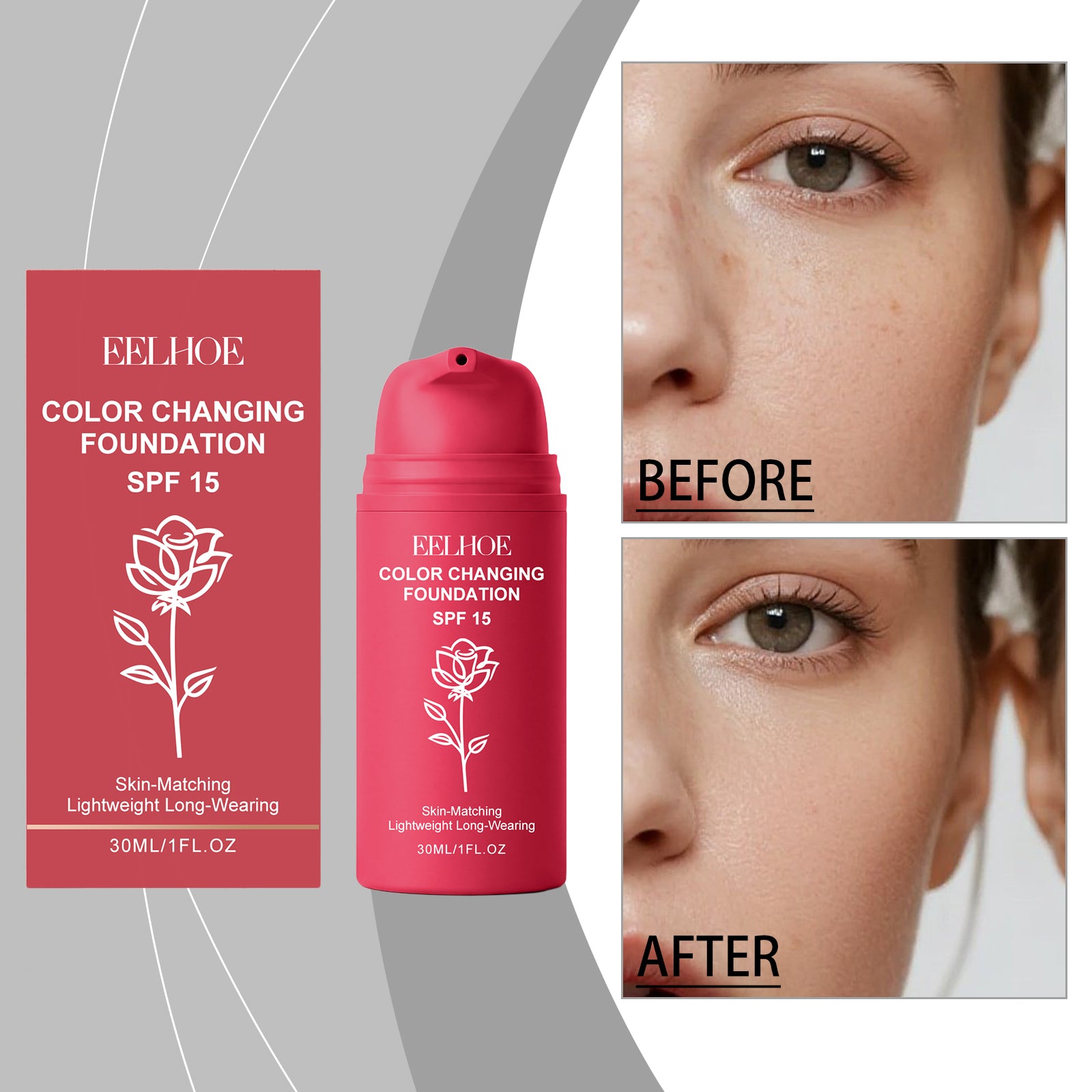 EELHOE Warm Temperature Color Blending Foundation (Natural Shade)
