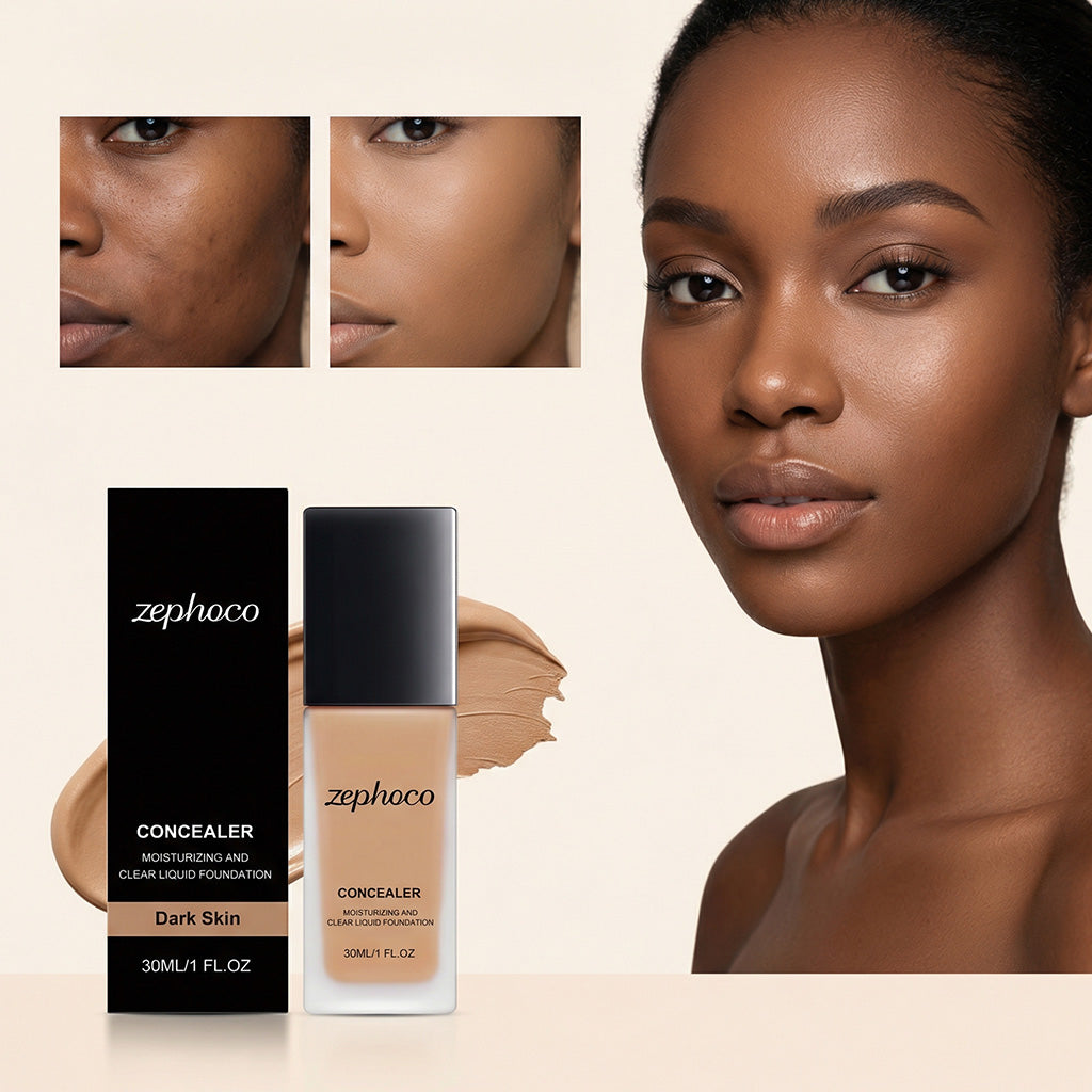 Zephoco Moisturizing Concealer Foundation (Dark Skin Tone)