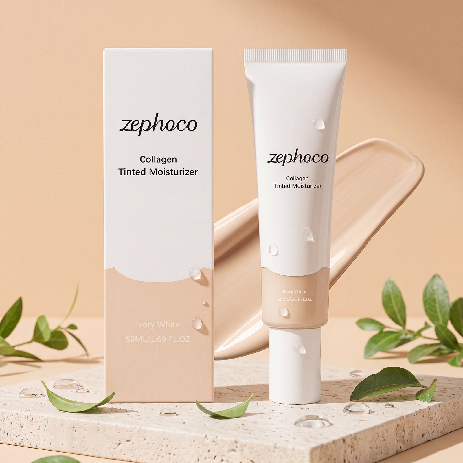 Zephoco Moisturizing Hydrating Cream (Ivory White) Luxury Lightweight