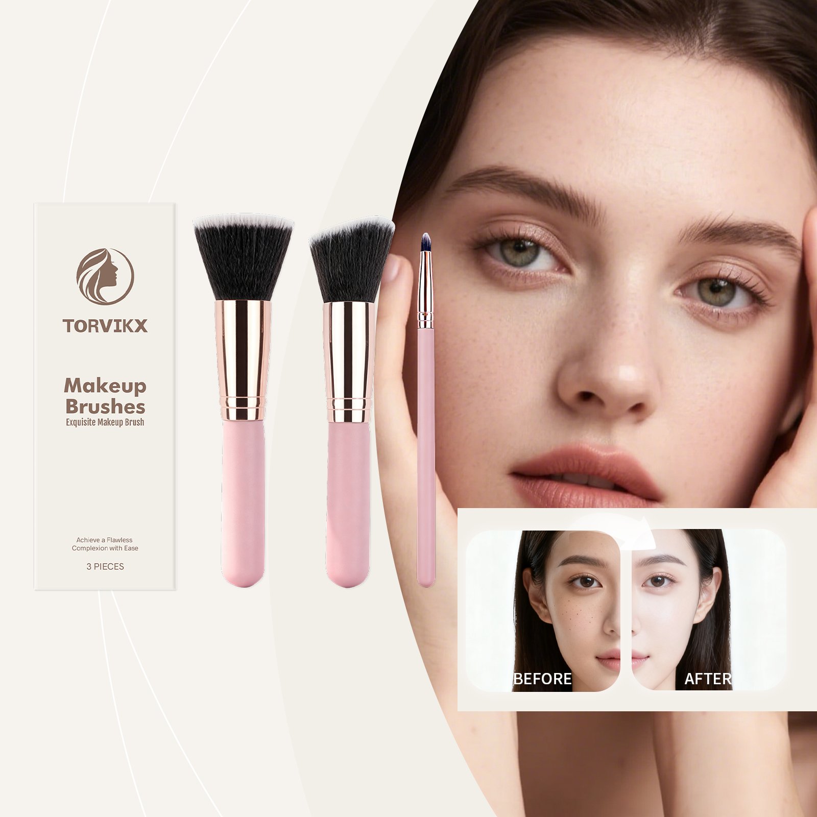 TORVIKX Traceless Makeup Brush Set