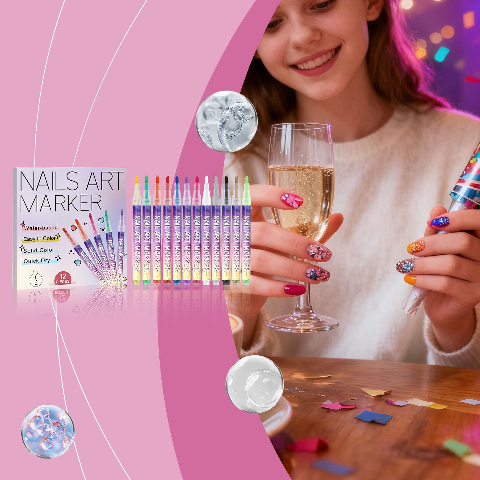 AMZ Diy Nail Art Graffiti Pen