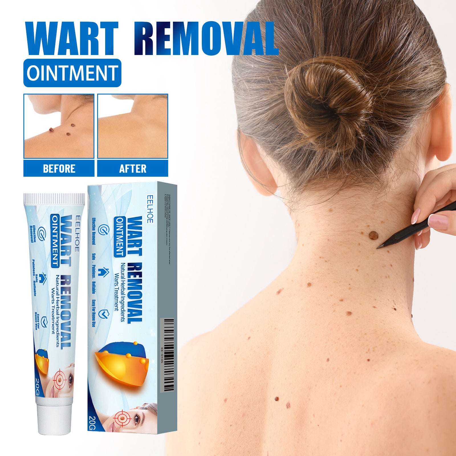 EELHOE Keyu Cream, Clean Skin Repair Care Body Face Remove Face Label Keyu