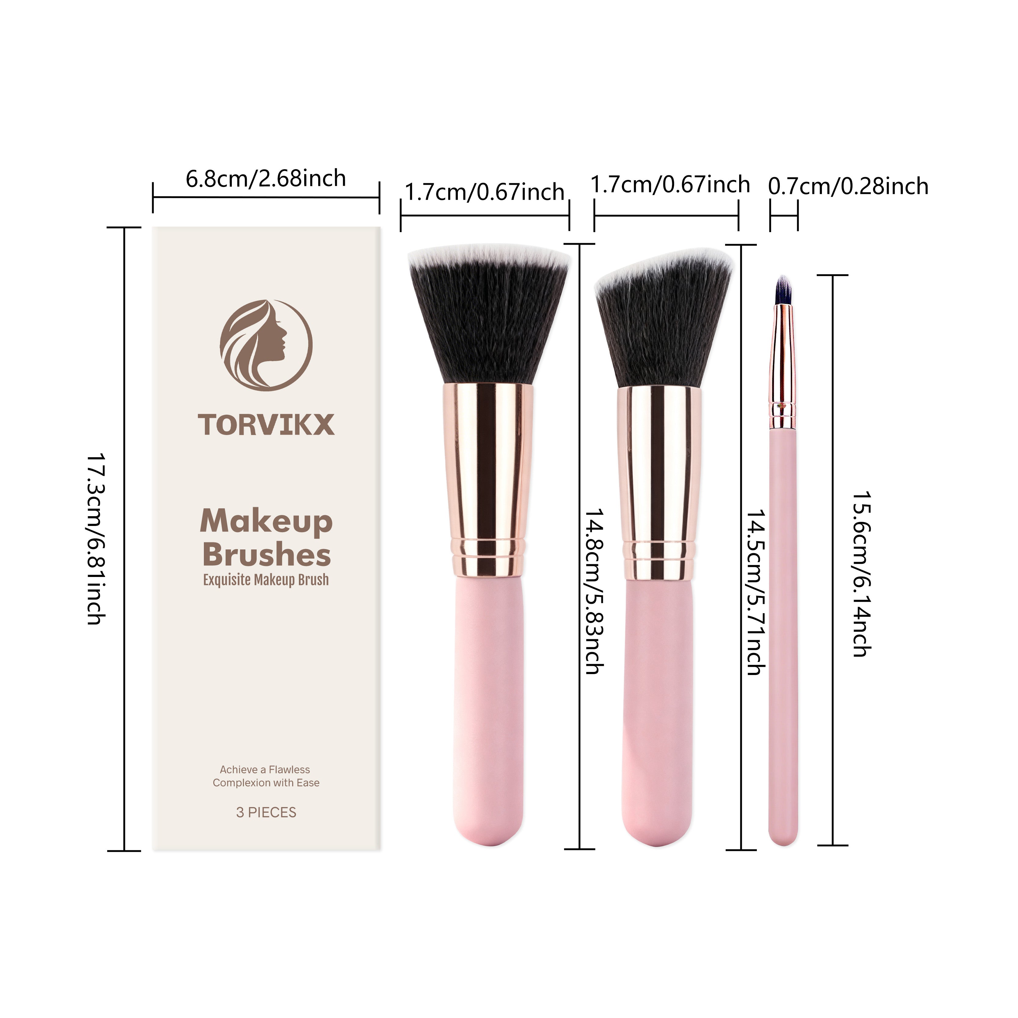 TORVIKX Traceless Makeup Brush Set