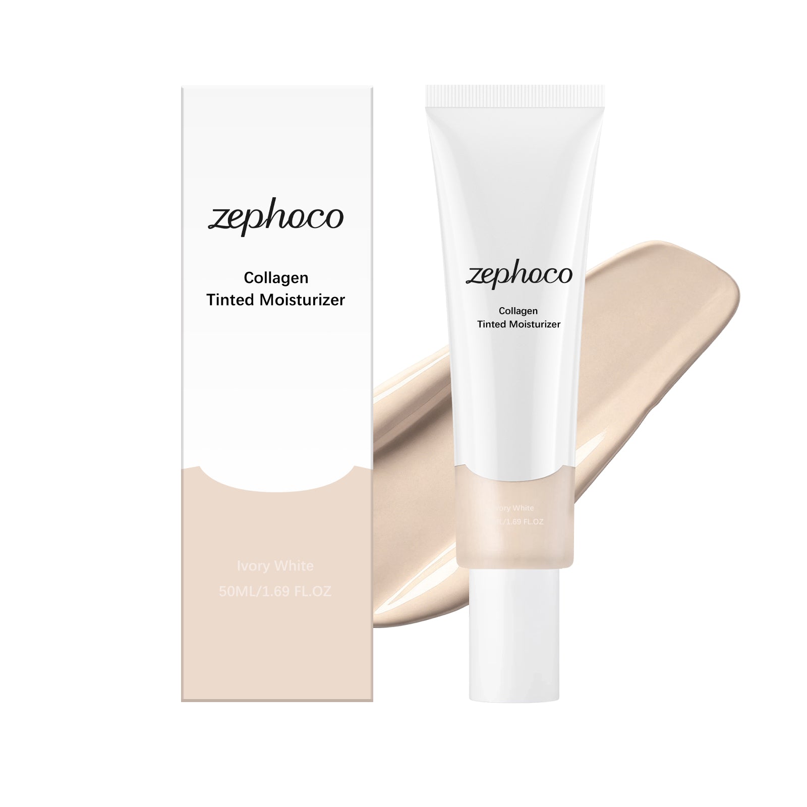 Zephoco Moisturizing Hydrating Cream (Ivory White) Luxury Lightweight