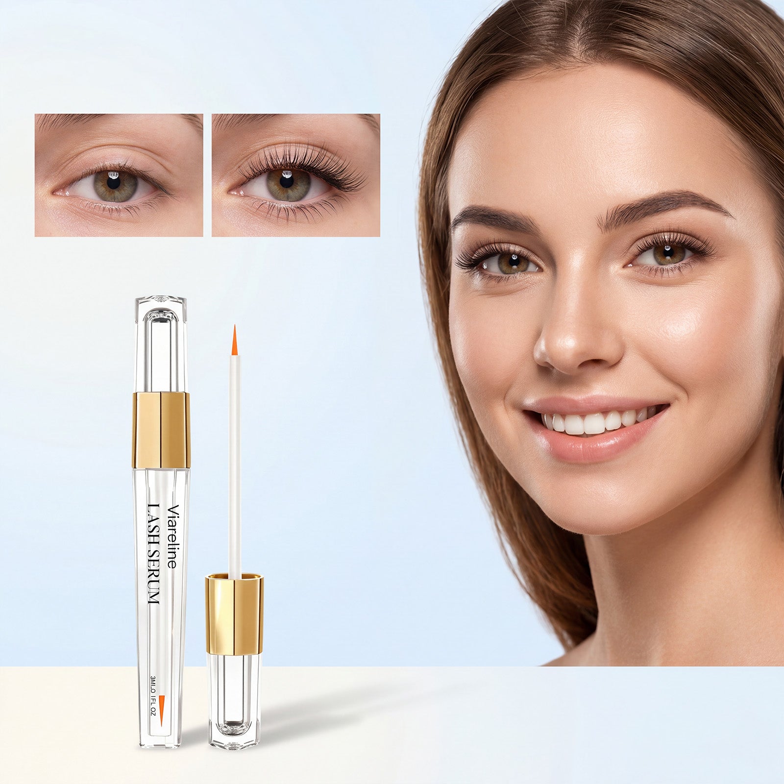 Viareline Eyelash Serum Daily Care Comfortable Lightweight Nutrient Infused