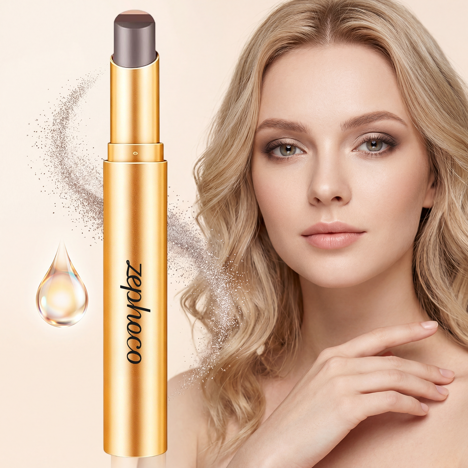 Zephoco Multi-Color Long-Wearing Eyeshadow Stick (Matte Earth Tone)