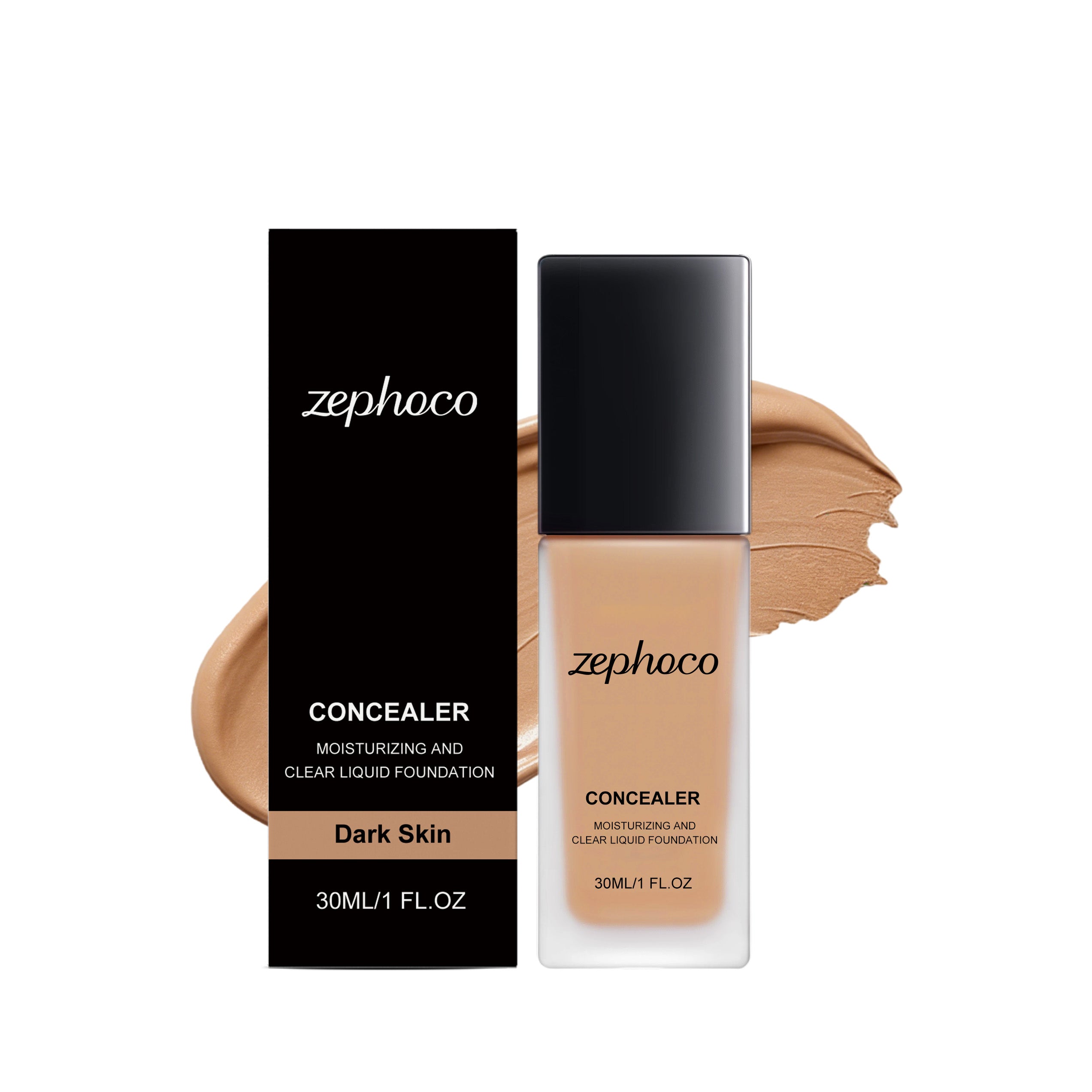 Zephoco Moisturizing Concealer Foundation (Dark Skin Tone)