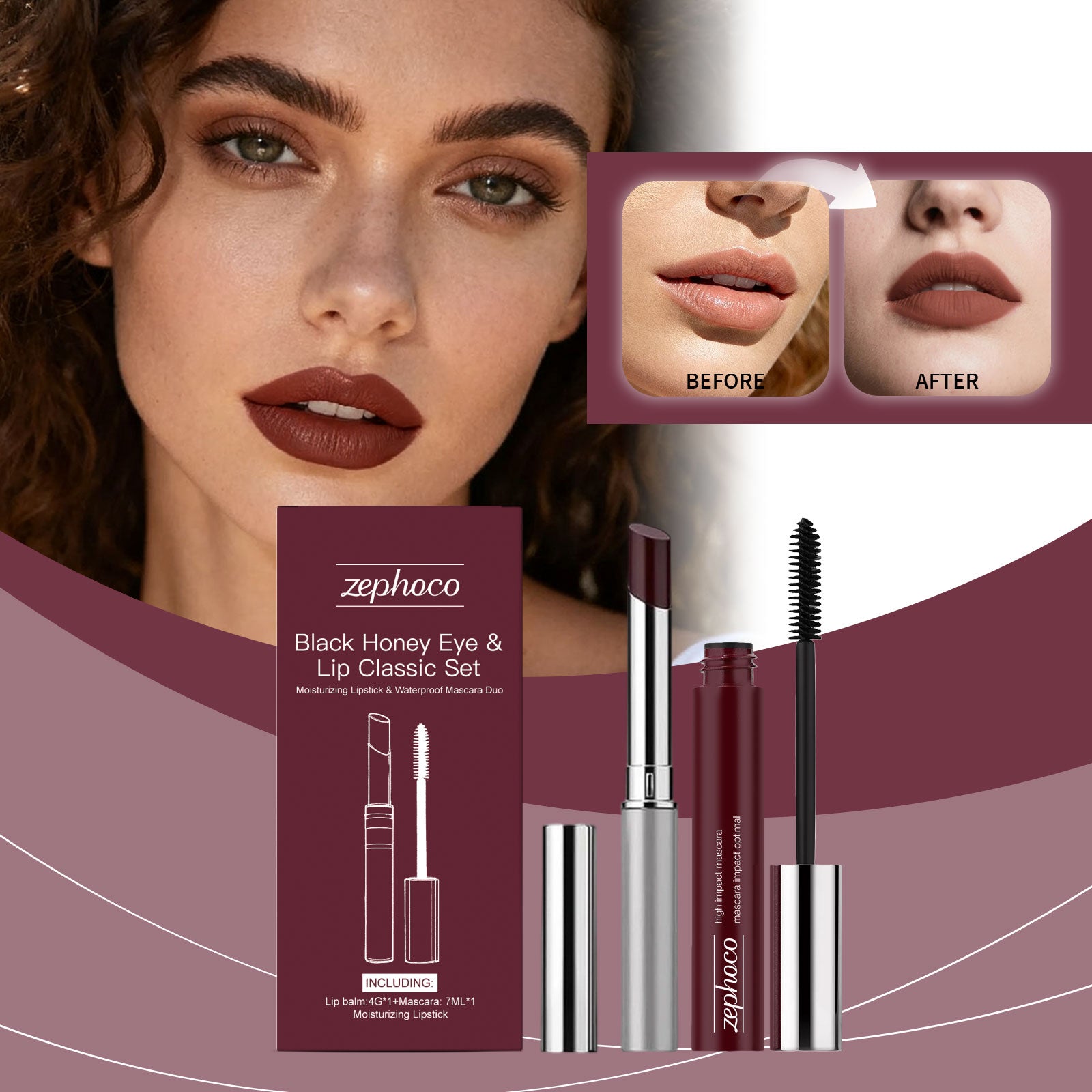 Zephoco Black Honey Eye And Lip Classic Set