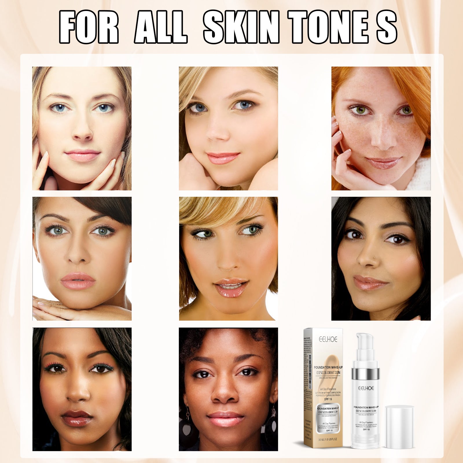 EELHOE Concealer Color Change Liquid Foundation Concealer Long-Lasting