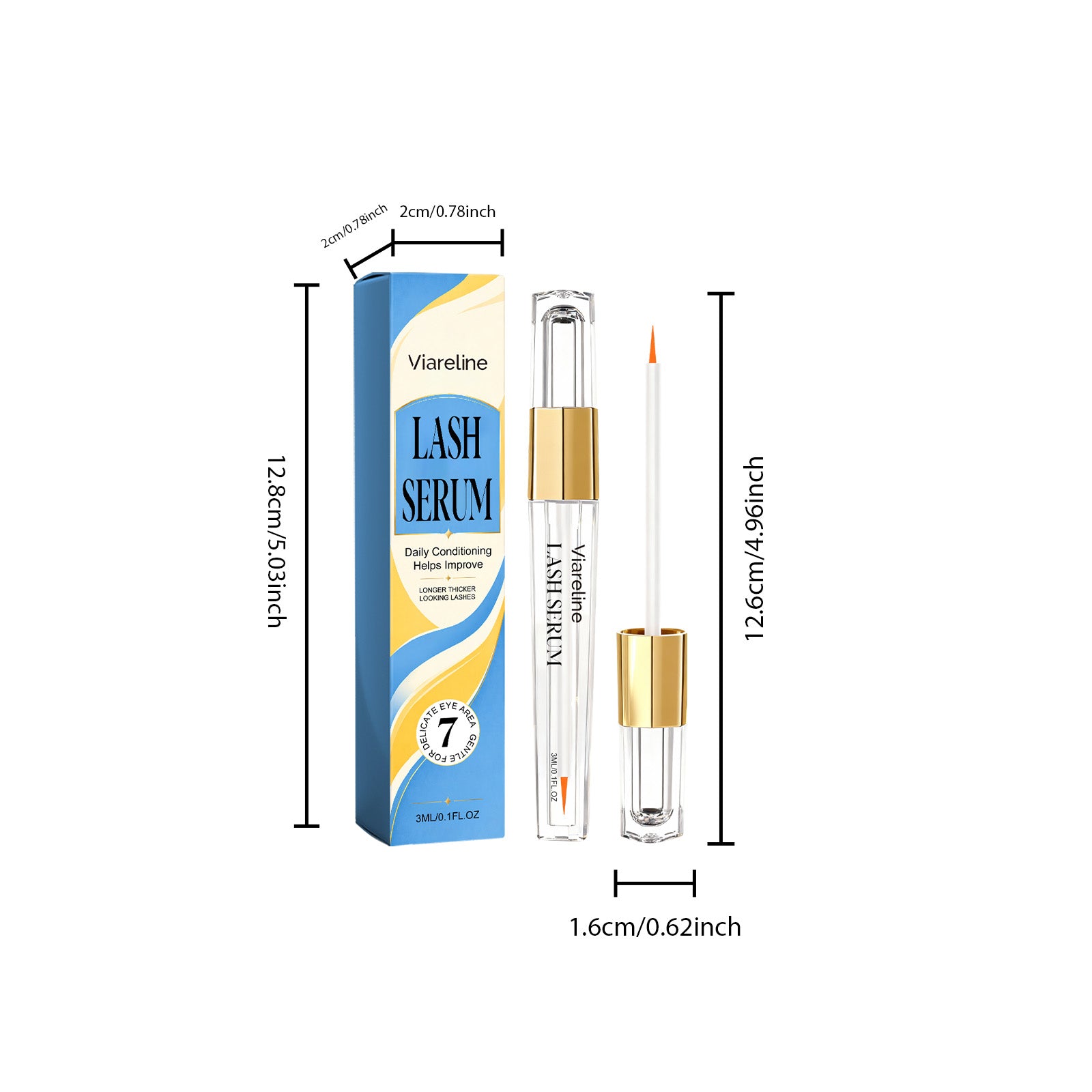 Viareline Eyelash Serum Daily Care Comfortable Lightweight Nutrient Infused